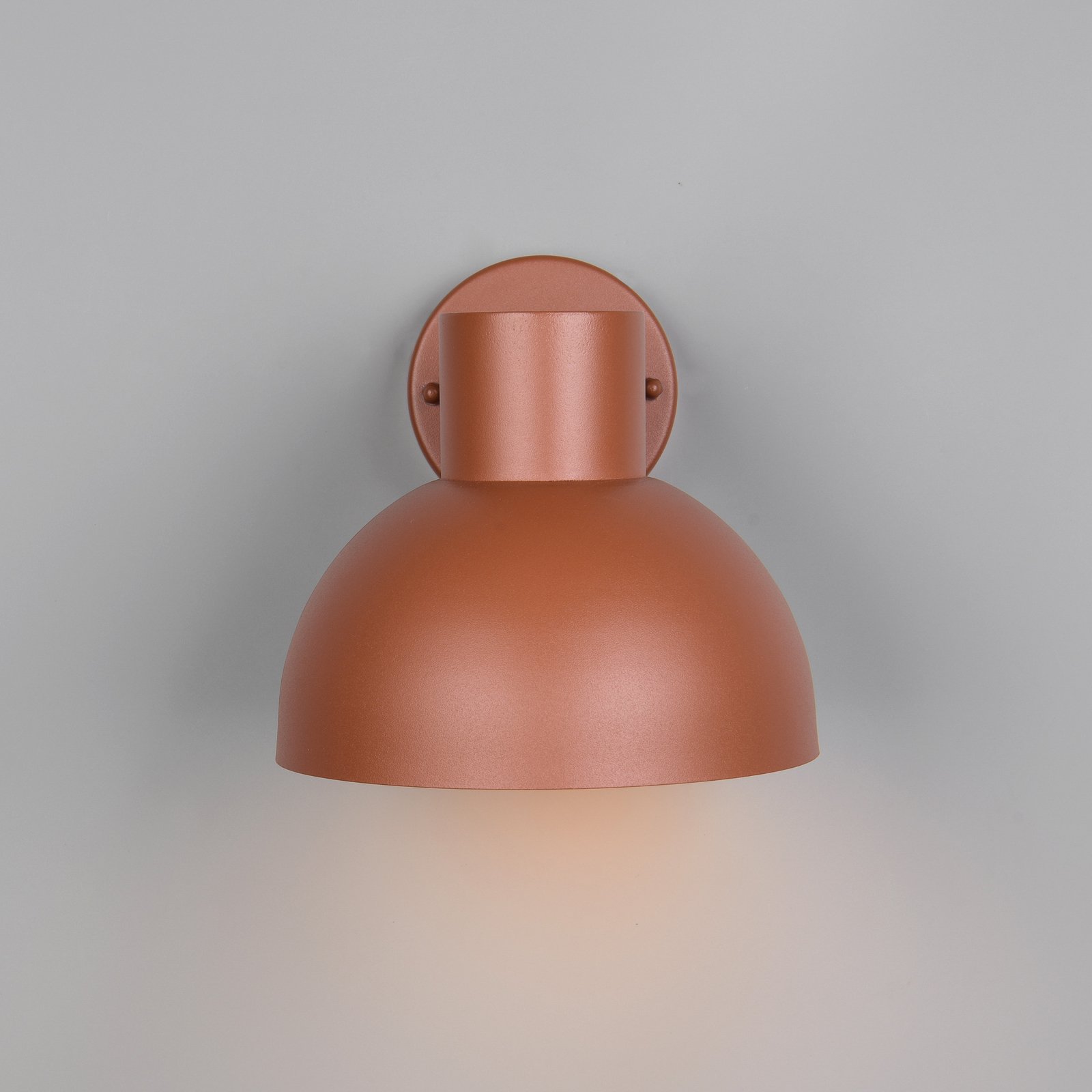 Elbe outdoor wall light, apricot, die-cast aluminium, E27