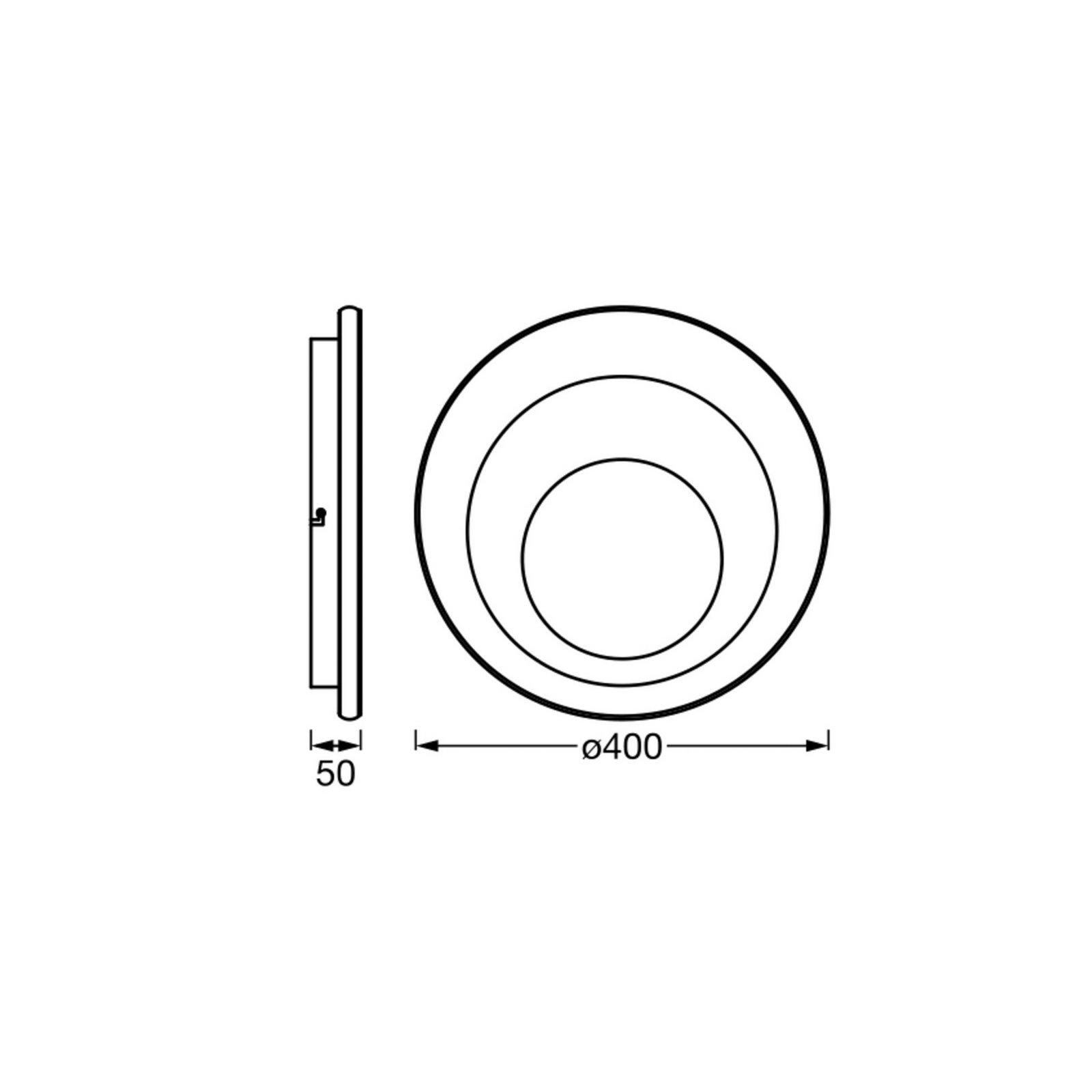OSRAM LED stropna svetilka ORBIS SPIRAL ROUND Ø 40 cm bela up/down