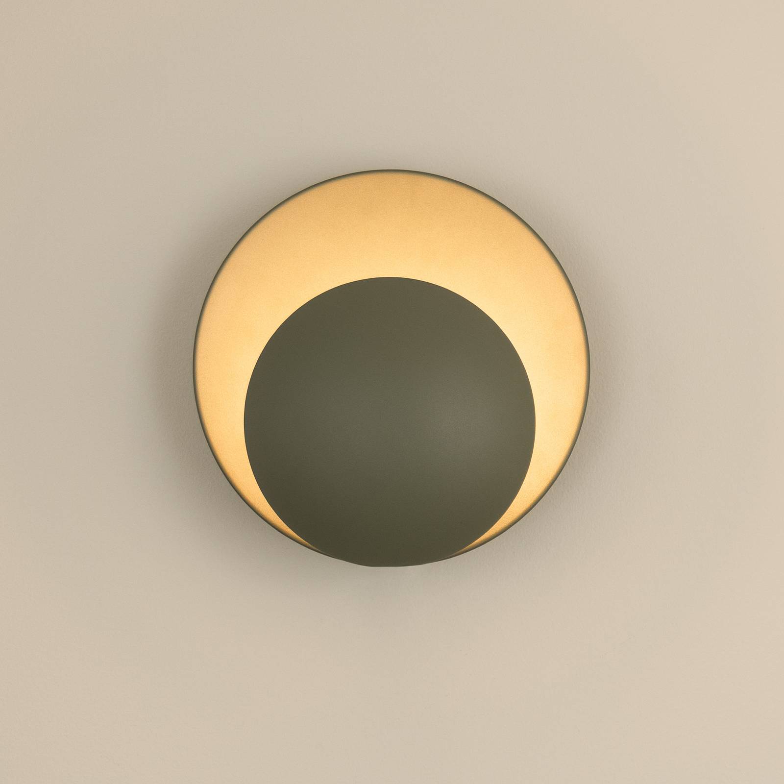 Globen Lighting Wandleuchte ORBIT, grün, Metall, Ø 30 cm günstig online kaufen