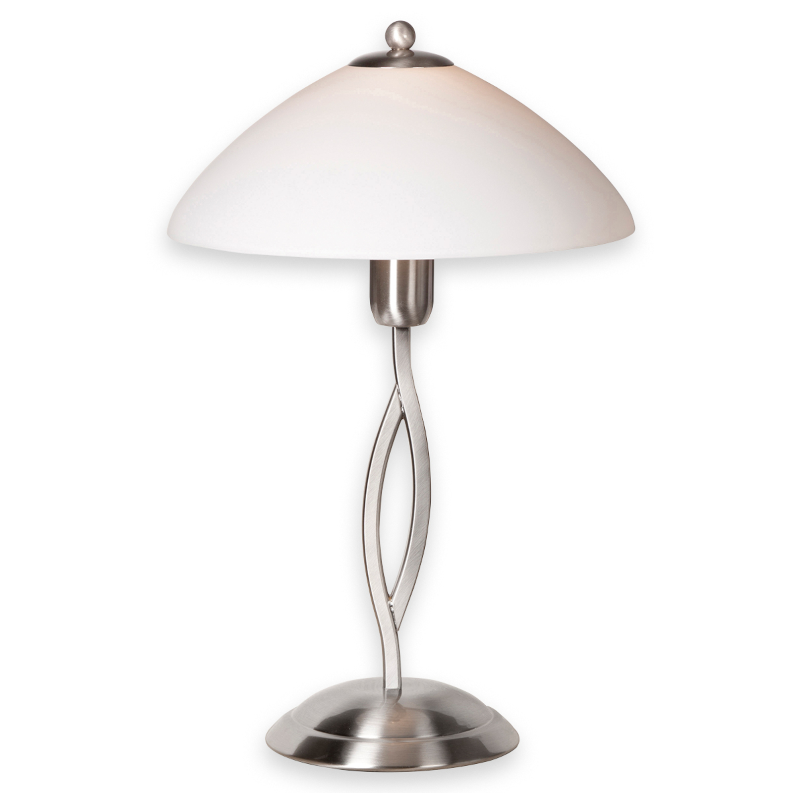 Asztali lámpa Capri magassága 45 cm acél/fehér