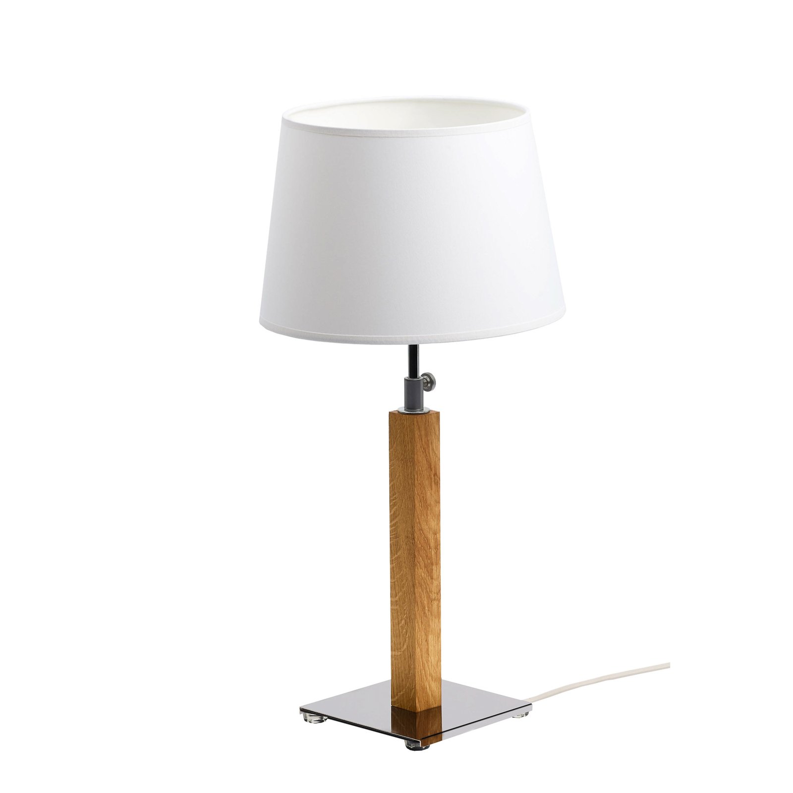 Aluminor Quatro Up table lamp light oak/chrome