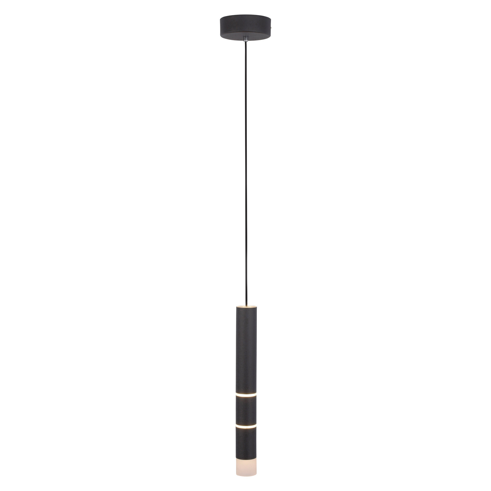 PURE Vega LED hanging light, one cylinder Lights.co.uk