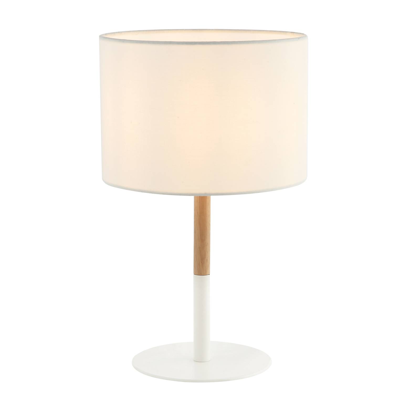 Zambelis Textile table lamp 20215, metal/light white wood