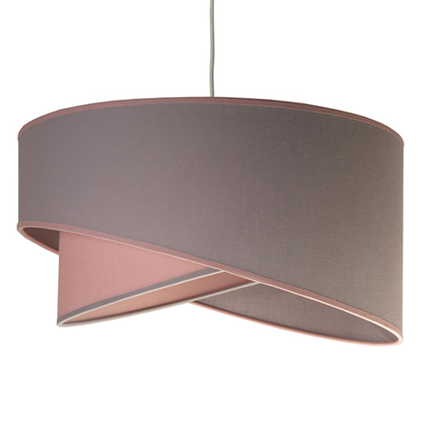 Hängeleuchte Cello, grau/rosa