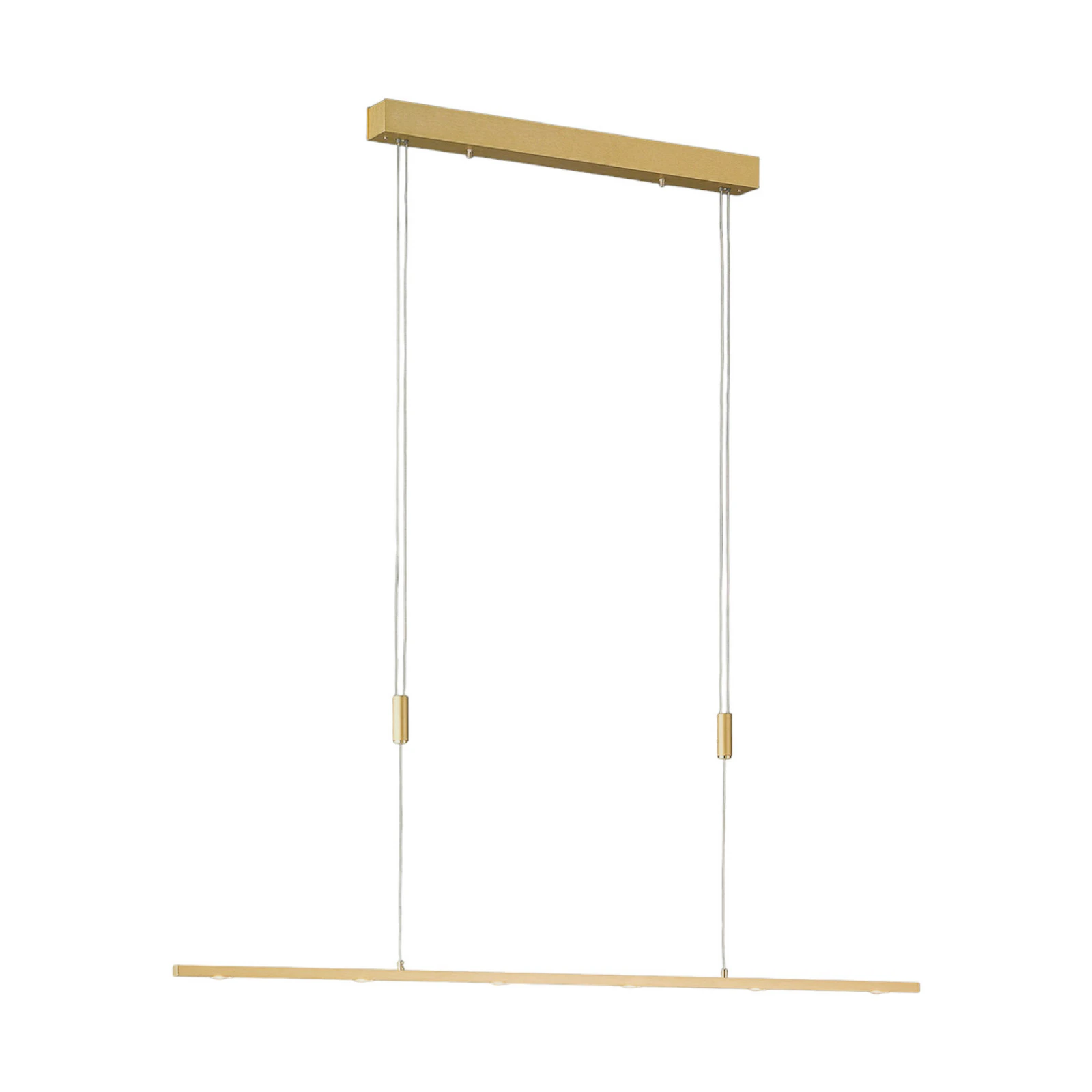 Quitani LED κρεμαστό φωτιστικό Tolu, μήκος 119 cm, ορείχαλκος