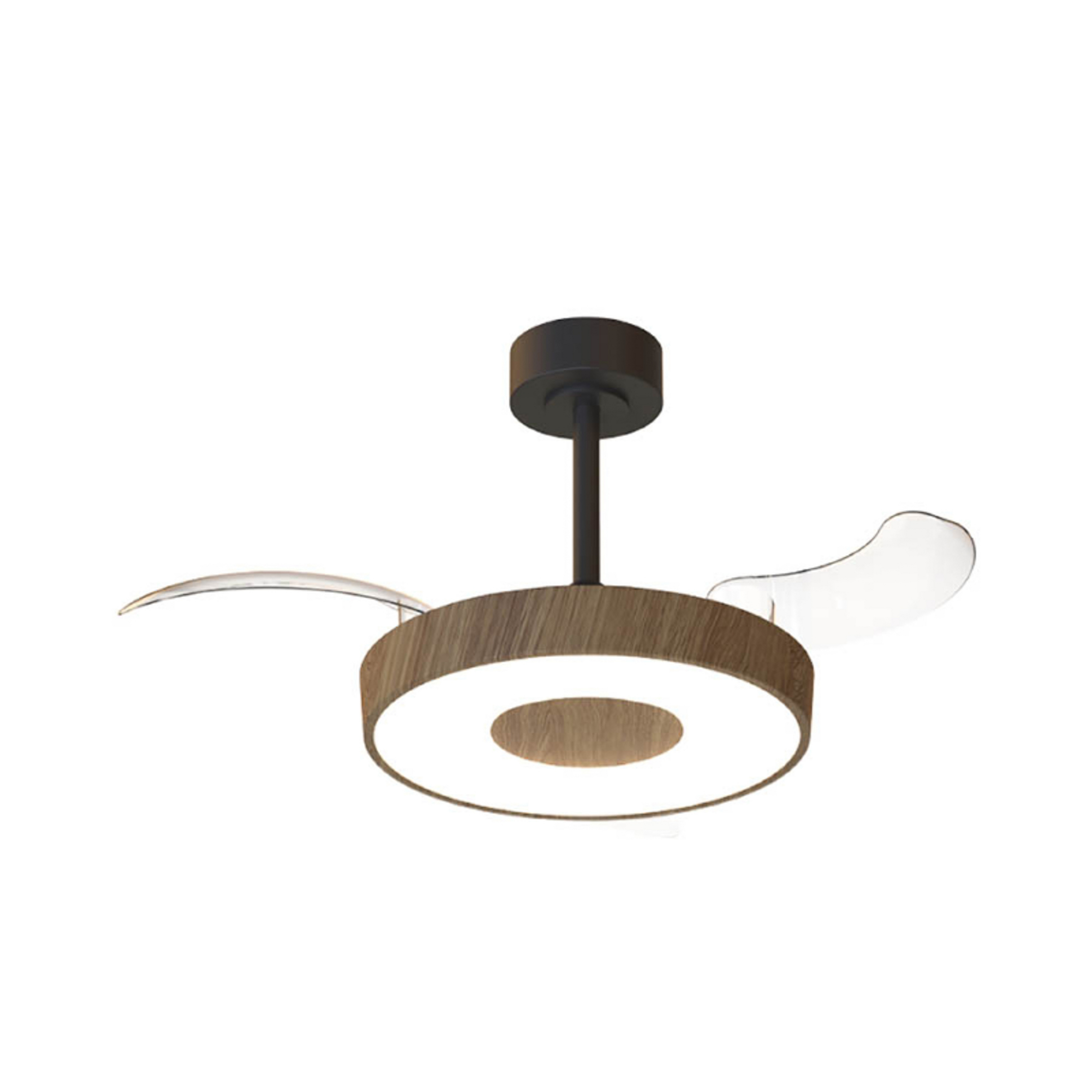 Ventilatore da soffitto LED Coin Mini legno/nero - Mantra