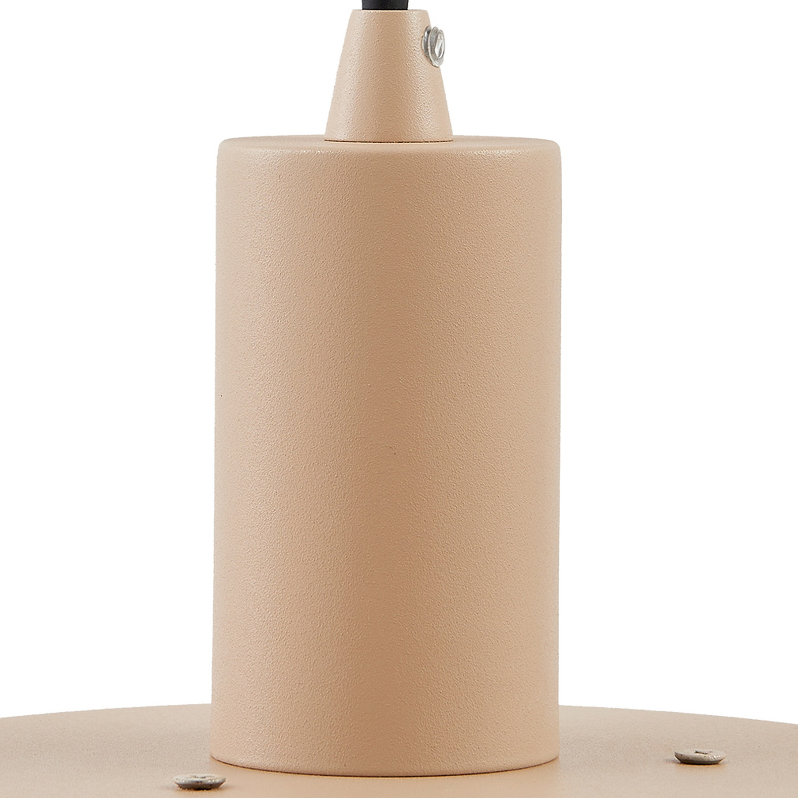 Lindby Elorri pendant light, beige, metal, Ø 38 cm