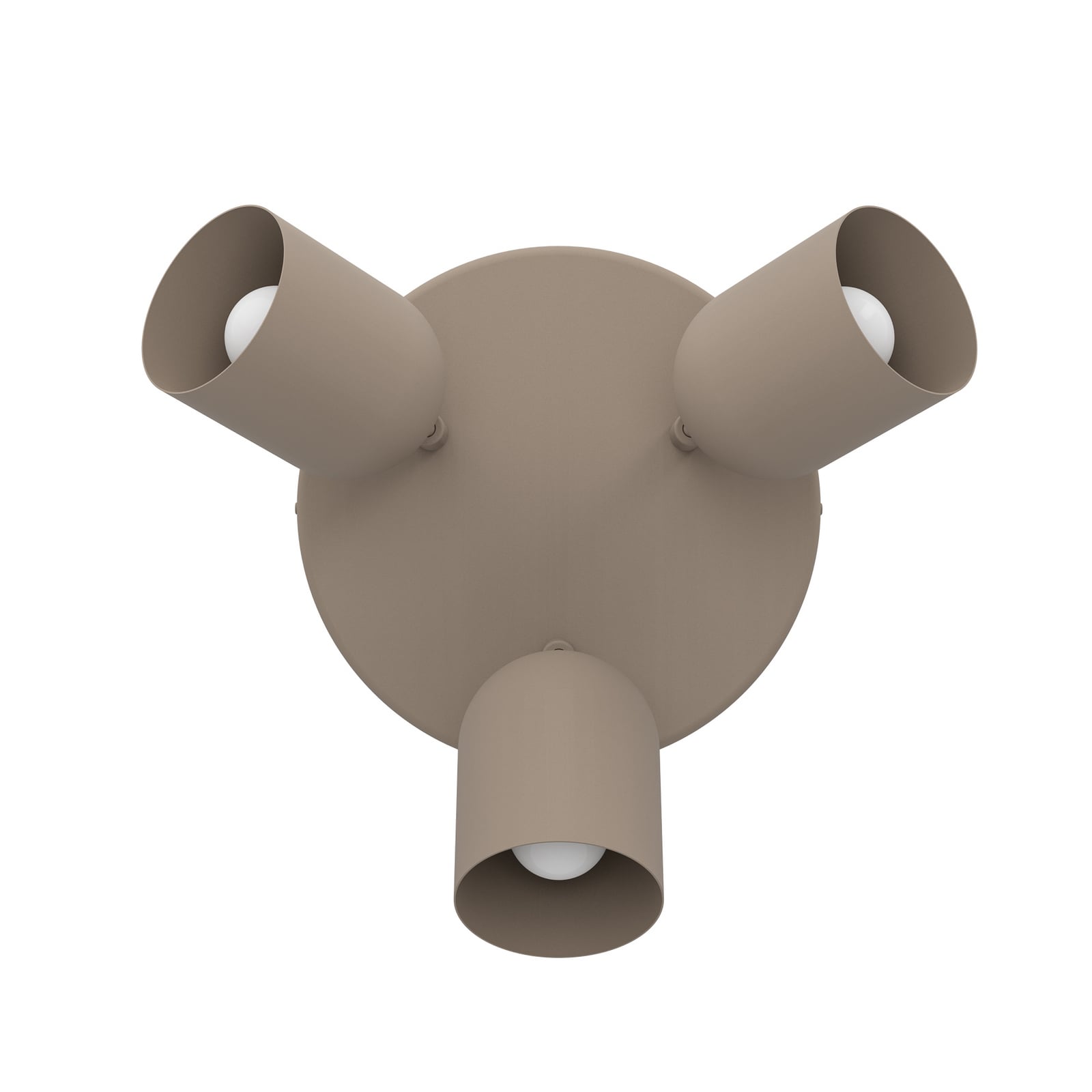 Deckenstrahler Tilston, beige, Ø 25 cm, 3-flammig, Stahl