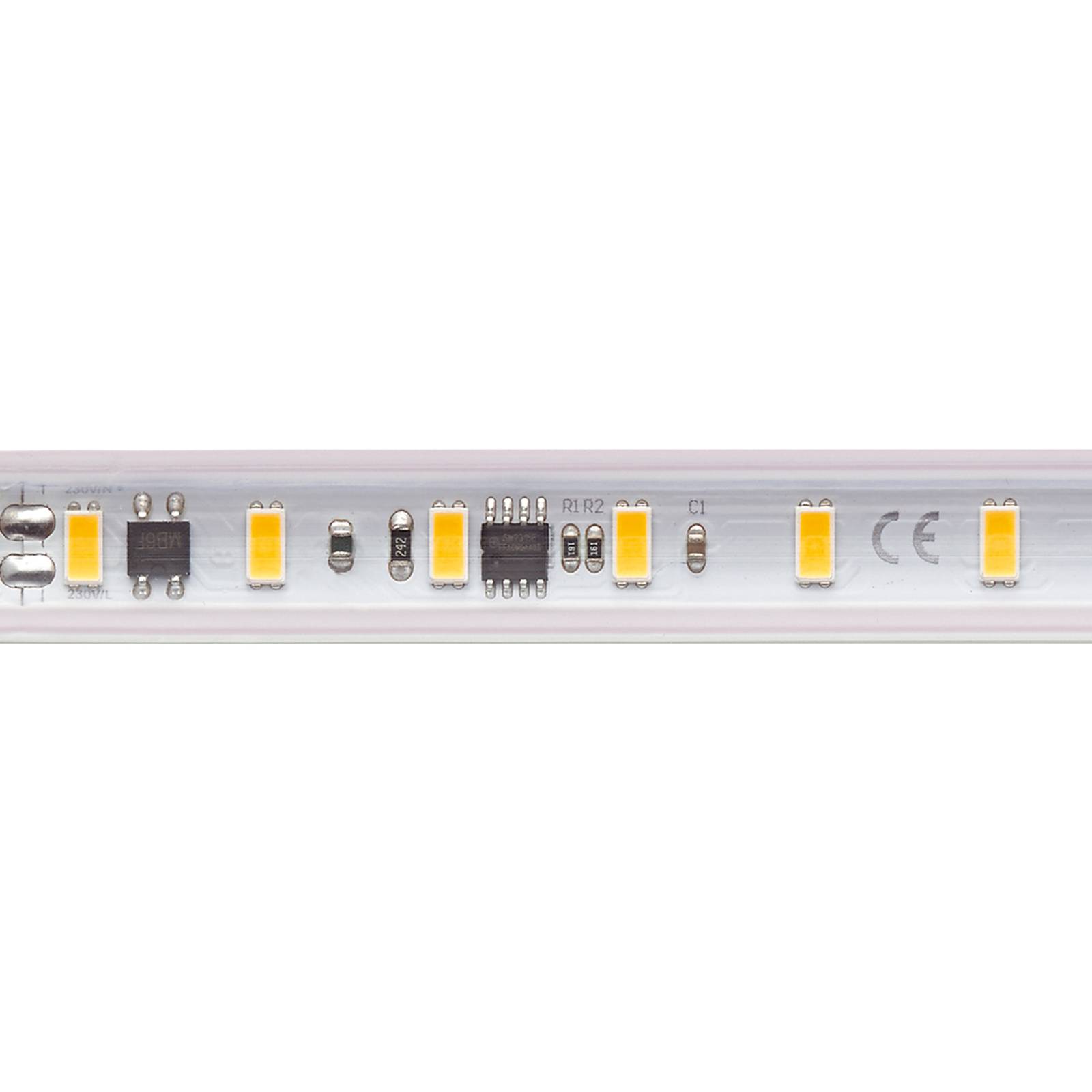 LED-strip 5966 sæt 230V 10m IP65 8W/m 3.000 K