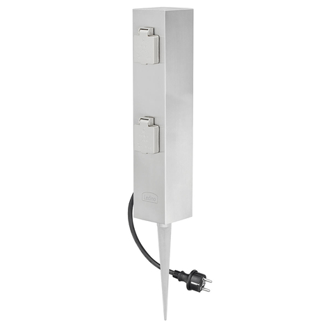 Vierfach-Steckdosensäule Connect S4 m. Erdspieß