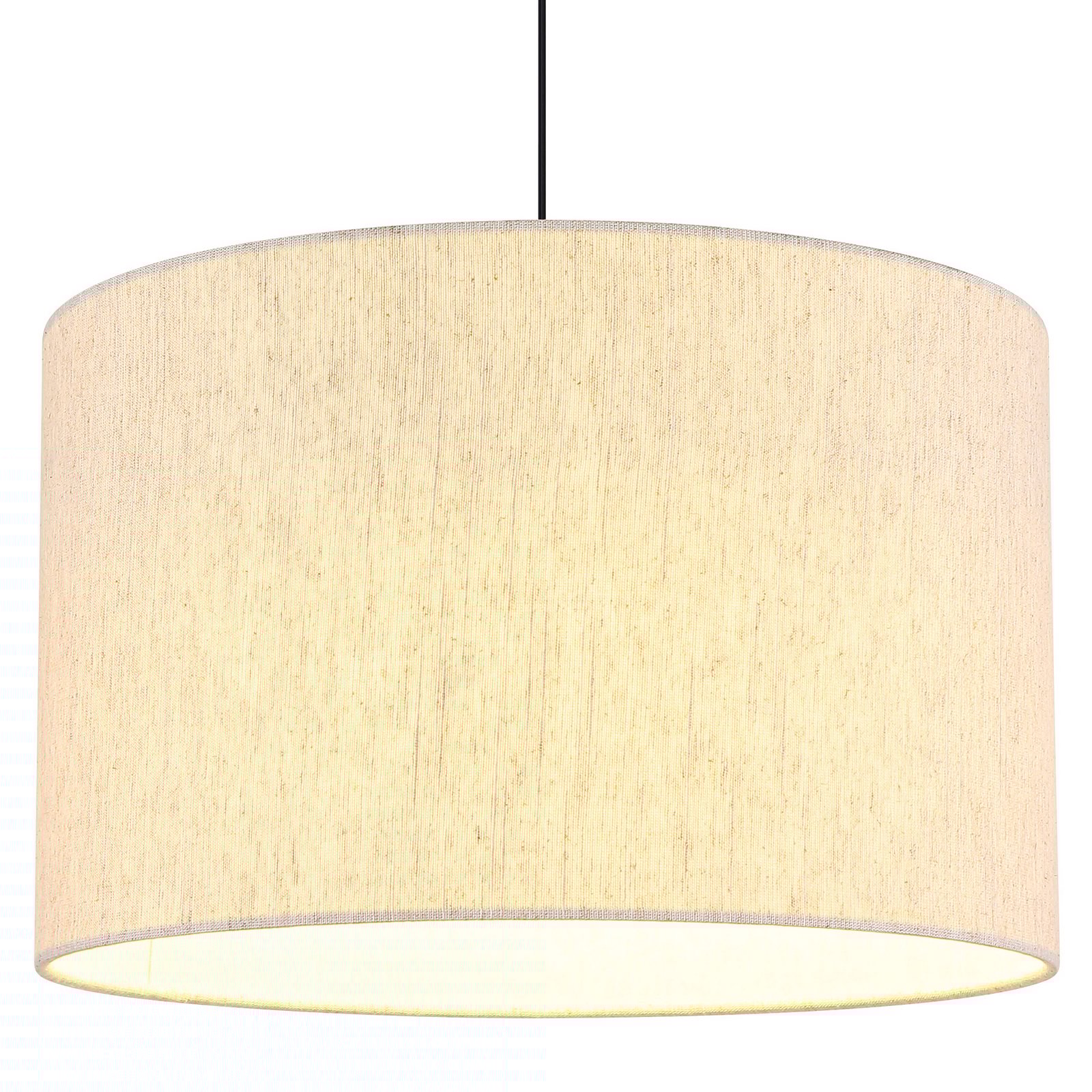 LED pakabinamas šviestuvas „Thea“, kreminės/matinės juodos spalvos, linas, Ø 35 LED pakabinamas šviestuvas „Thea“, kreminės/matinės juodos spalvos, linas, Ø 35