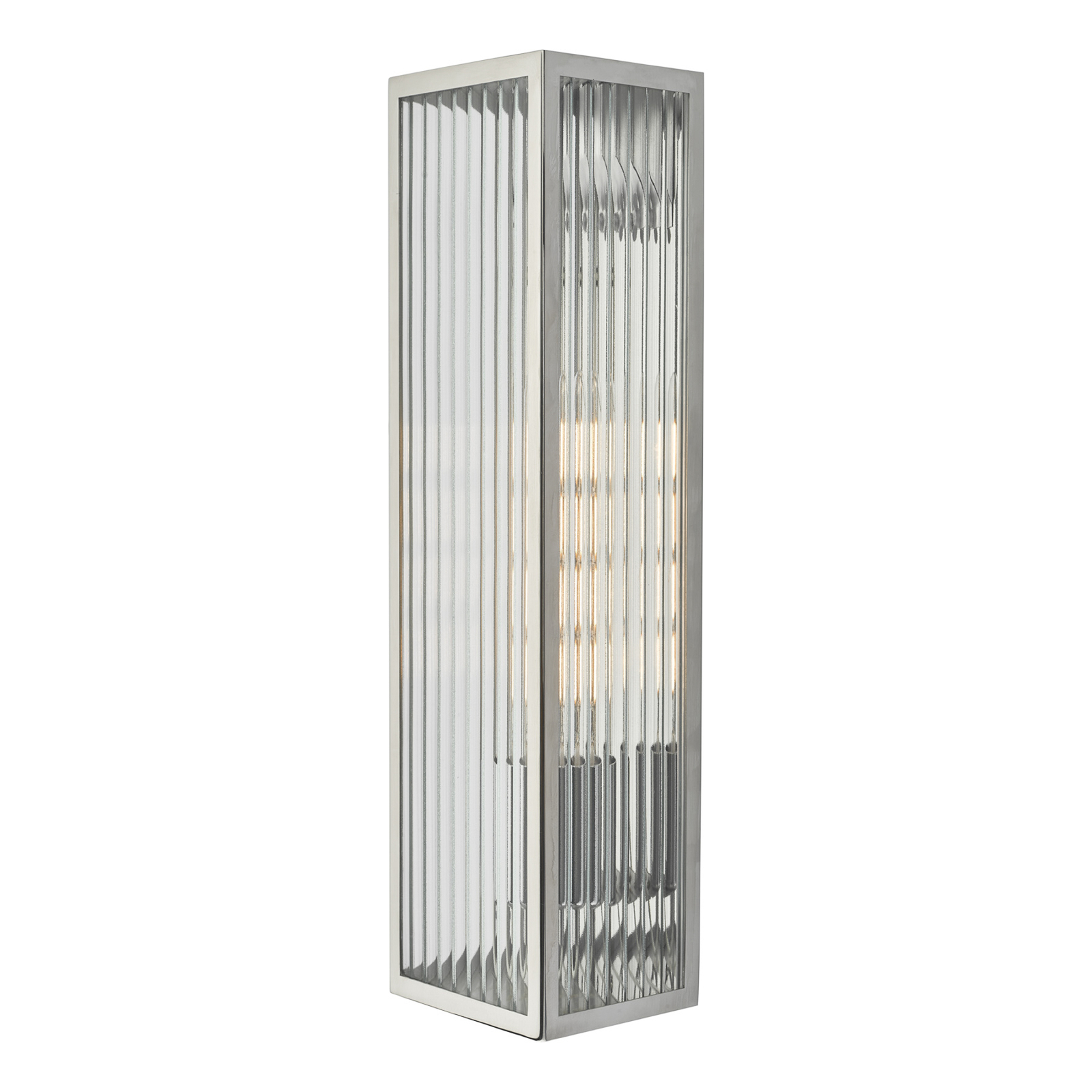 Keegan wall light with IP44 protection, stainless steel