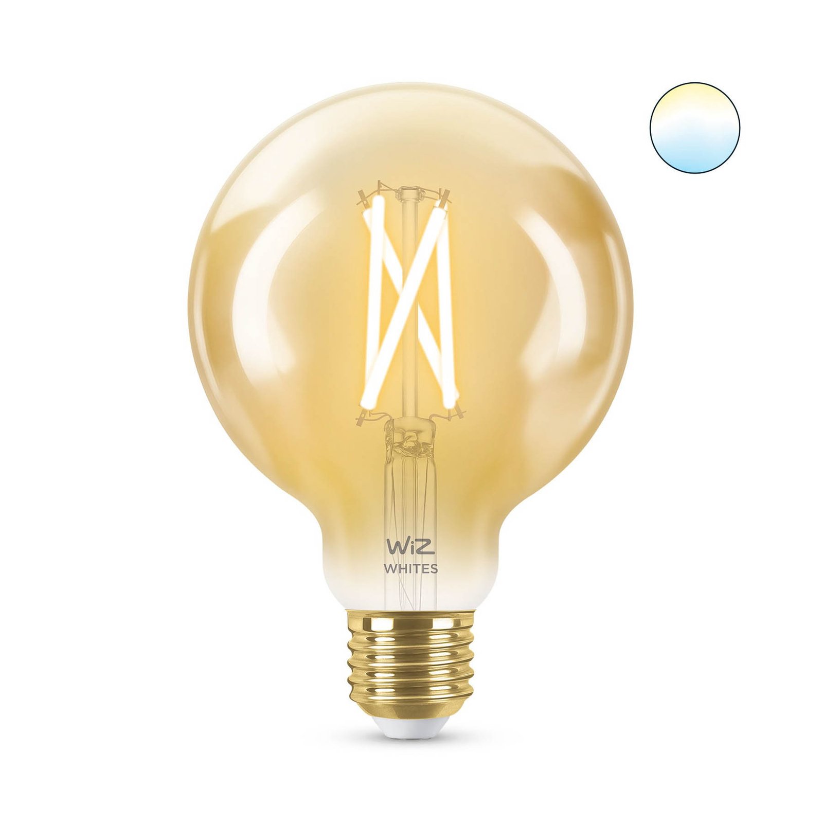 WiZ G95 żarówka LED E27 7W globe amber CCT