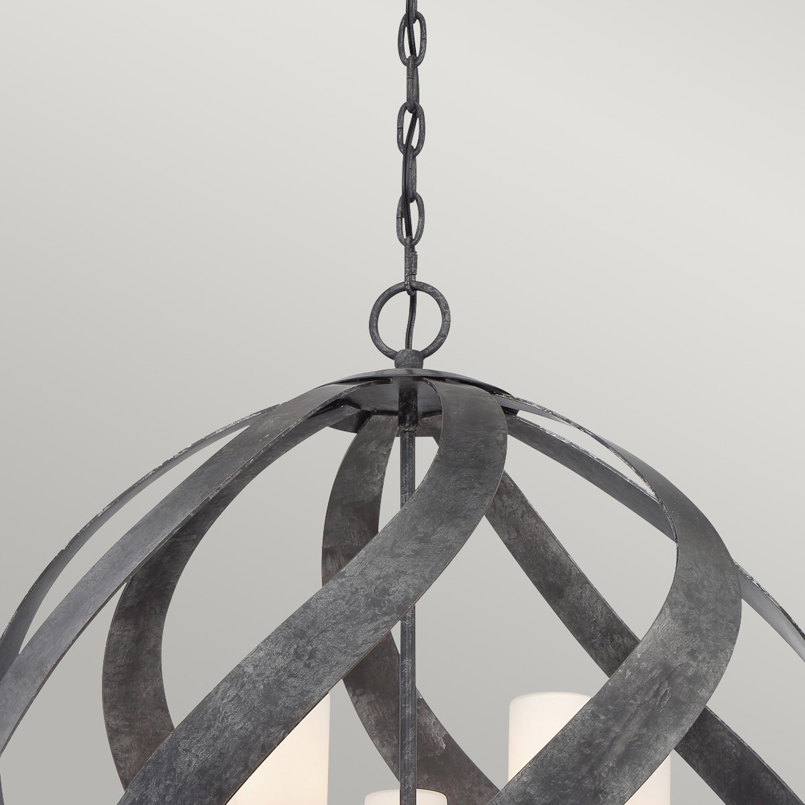 Candeeiro suspenso Blacksmith Ø66 cm, preto, 5 lâmpadas, IP44 - Elstead