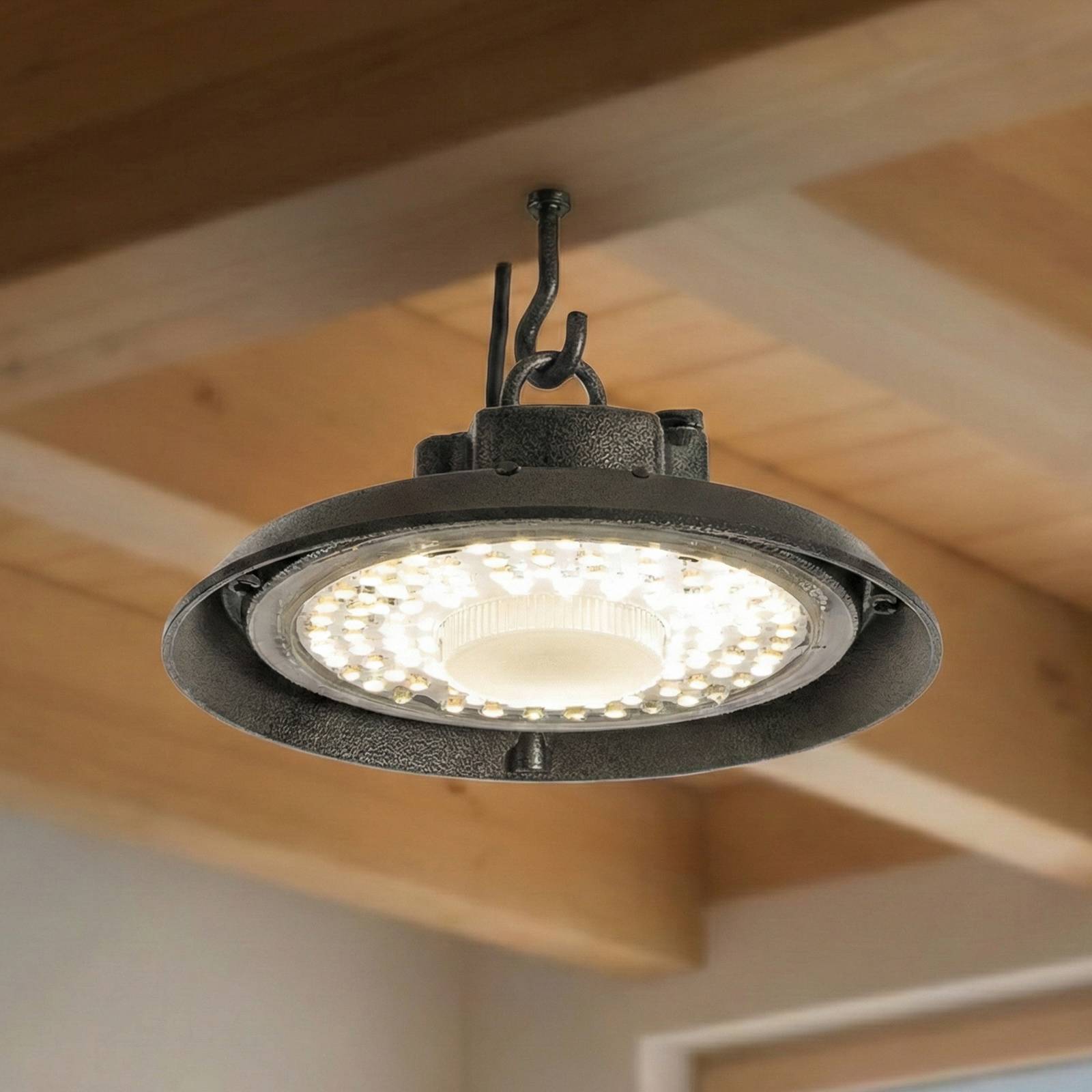 Prios LED-Hallenstrahler Maikel, schwarz, IP65, Highbay günstig online kaufen
