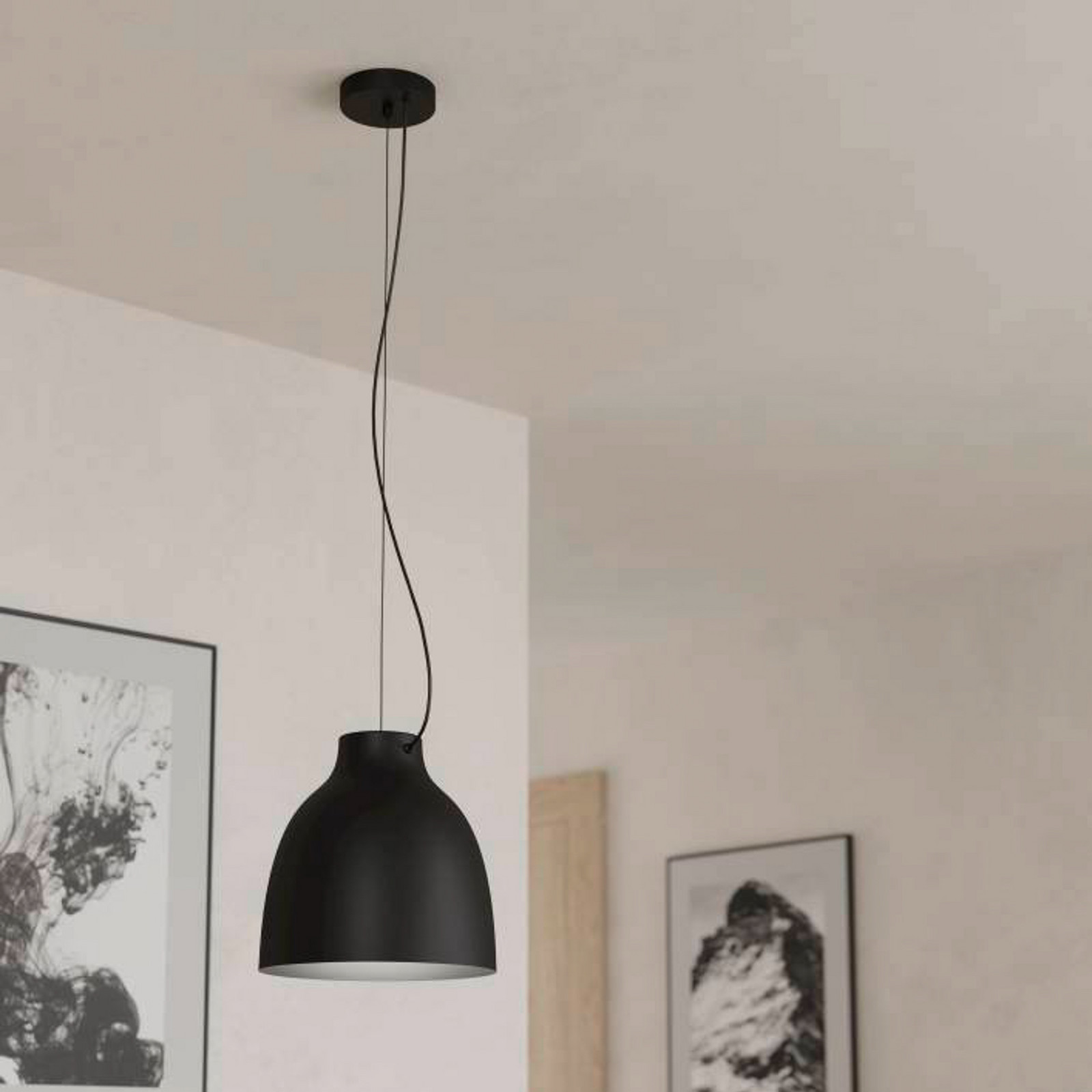 EGLO Camasca lampă suspendată 1 bec negru - Camera de zi / sufragerie - Metal