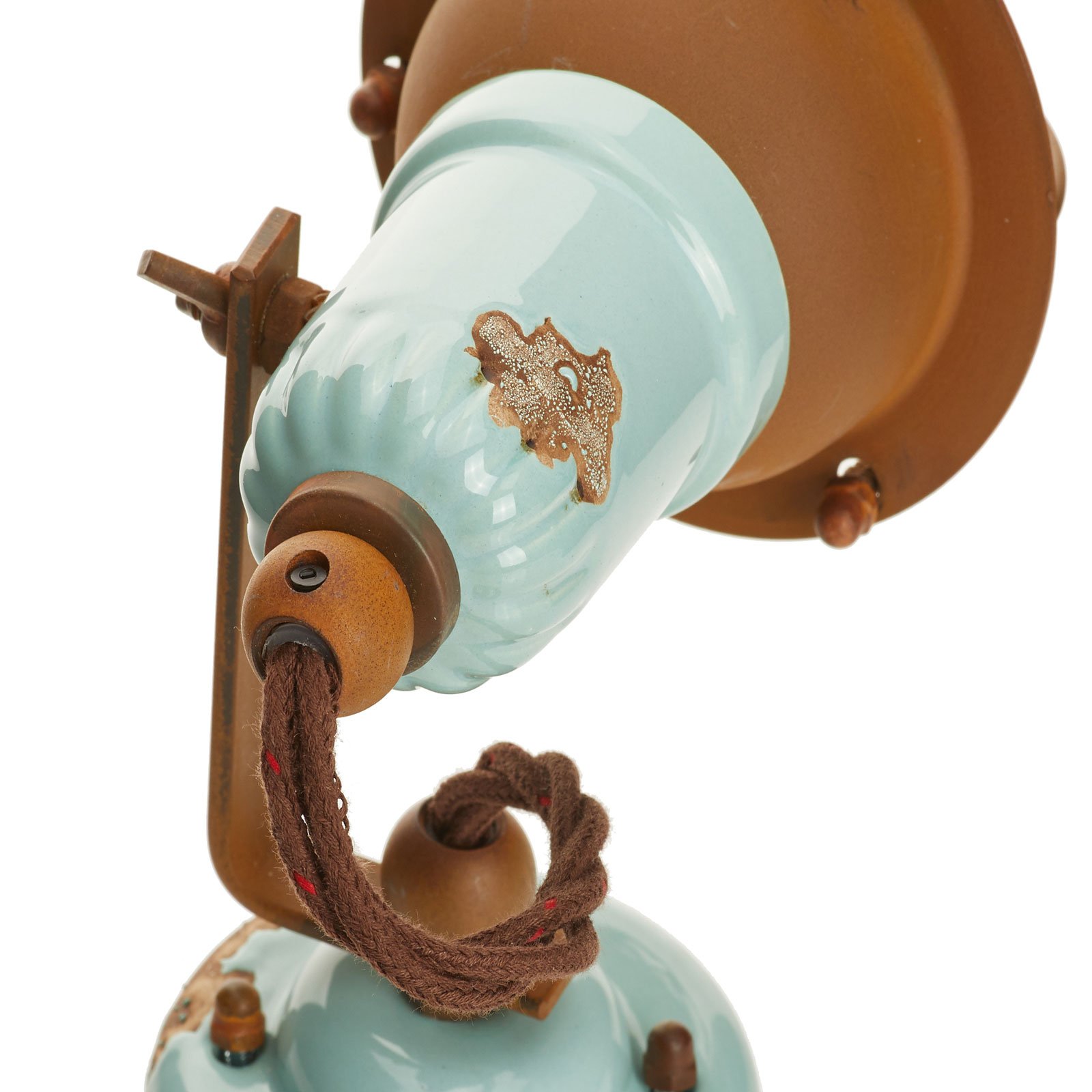 C1675/1 wall lamp with Korb, 1-light, turquoise