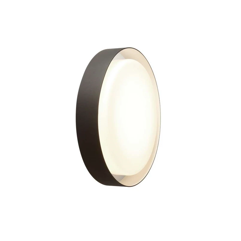 MARSET – Plaff-On Wand-/Deckenlampe, IP54, schwarz, Ø 50 cm