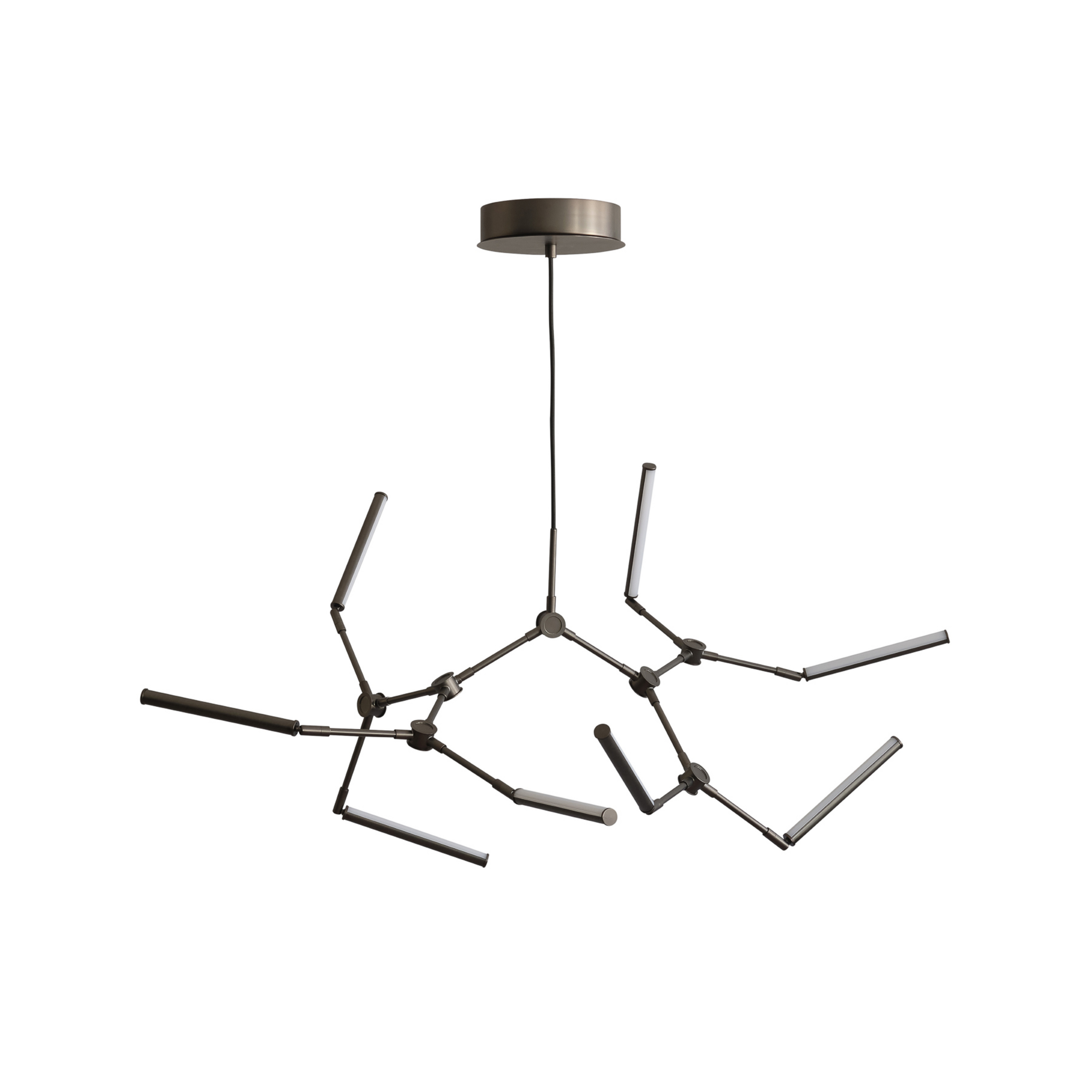 Lampada LED a sospensione Stick, bronzo, 124 cm, a 8 luci - 101 Copenhagen