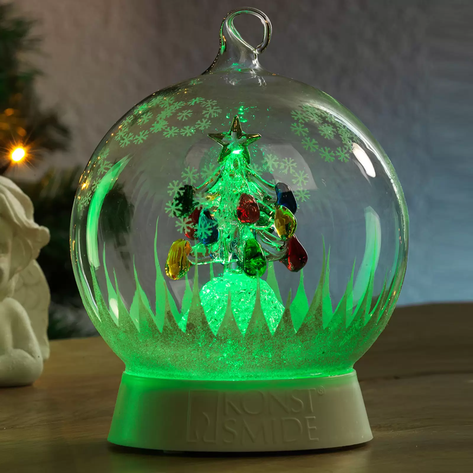 Christmas tree glass bauble LED decorative light | Lights.co.uk