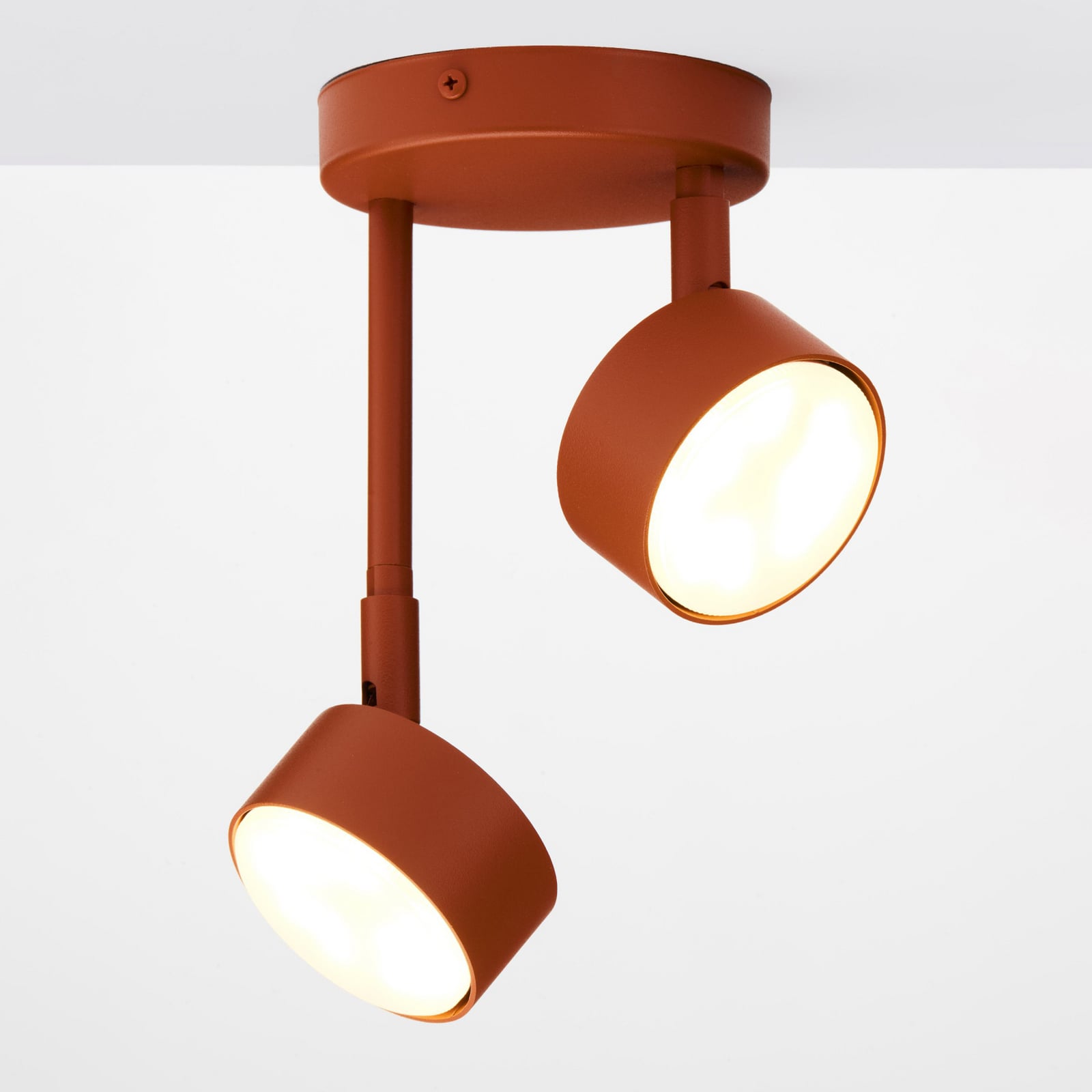 Spot pour plafond Nemo, à 2 lampes, rouge, orientable, métal, GX53 Spot pour plafond Nemo, à 2 lampes, rouge, orientable, métal, GX53