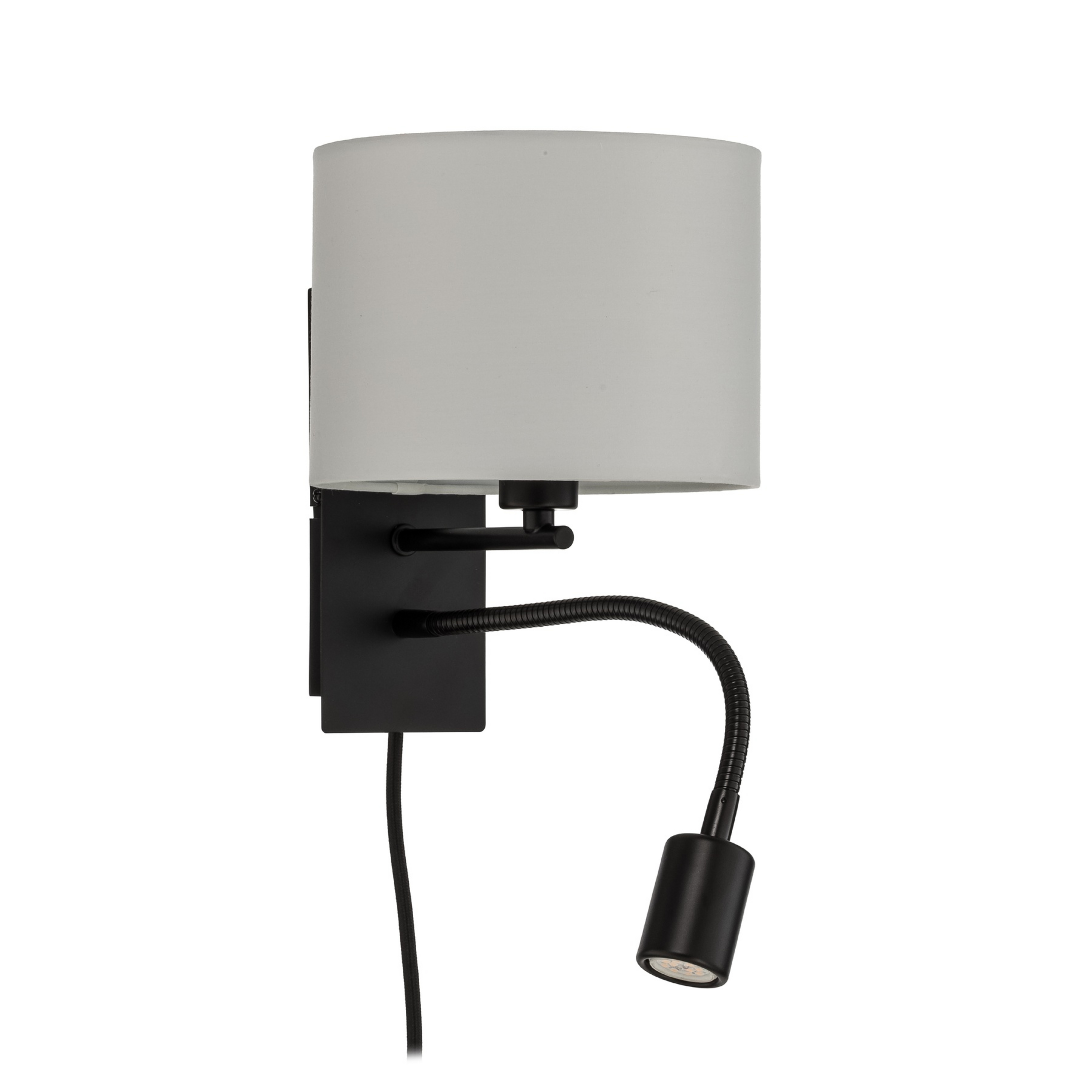 Florens zidna svjetiljka 23,5 cm LED lampa za čitanje crna - Lindby