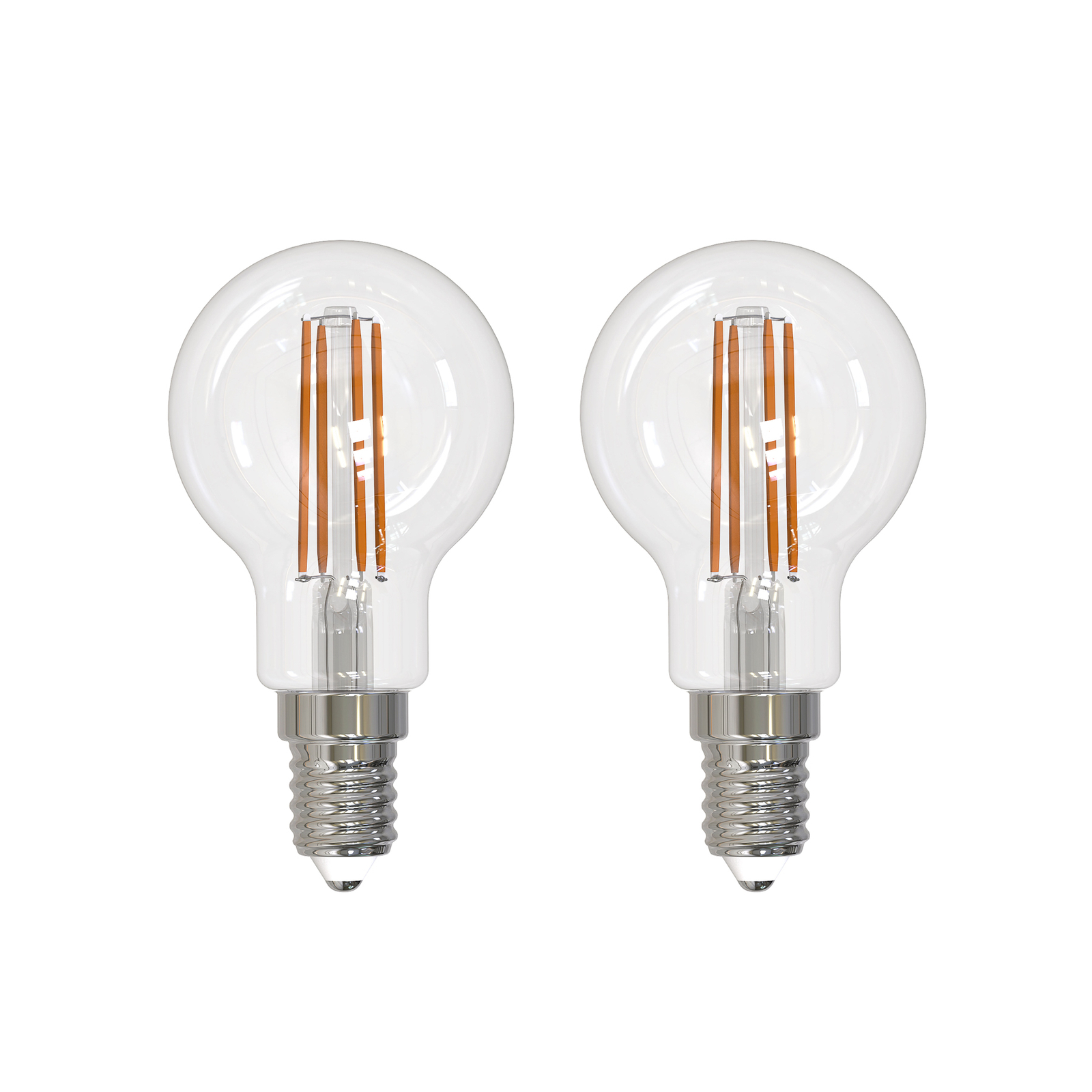 Arcchio LED-Leuchtmittel Filament E14 G45, 2er-Set, 3000 K