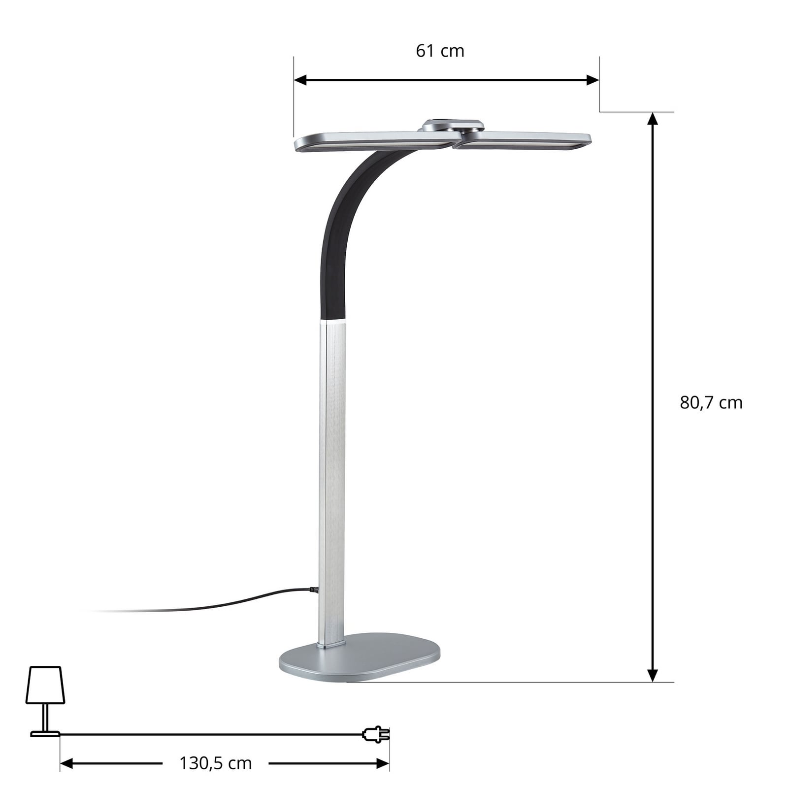 Arcchio LED-Schreibtischleuchte Fynnon, grau, CCT, dimmbar Arcchio LED-Schreibtischleuchte Fynnon, grau, CCT, dimmbar