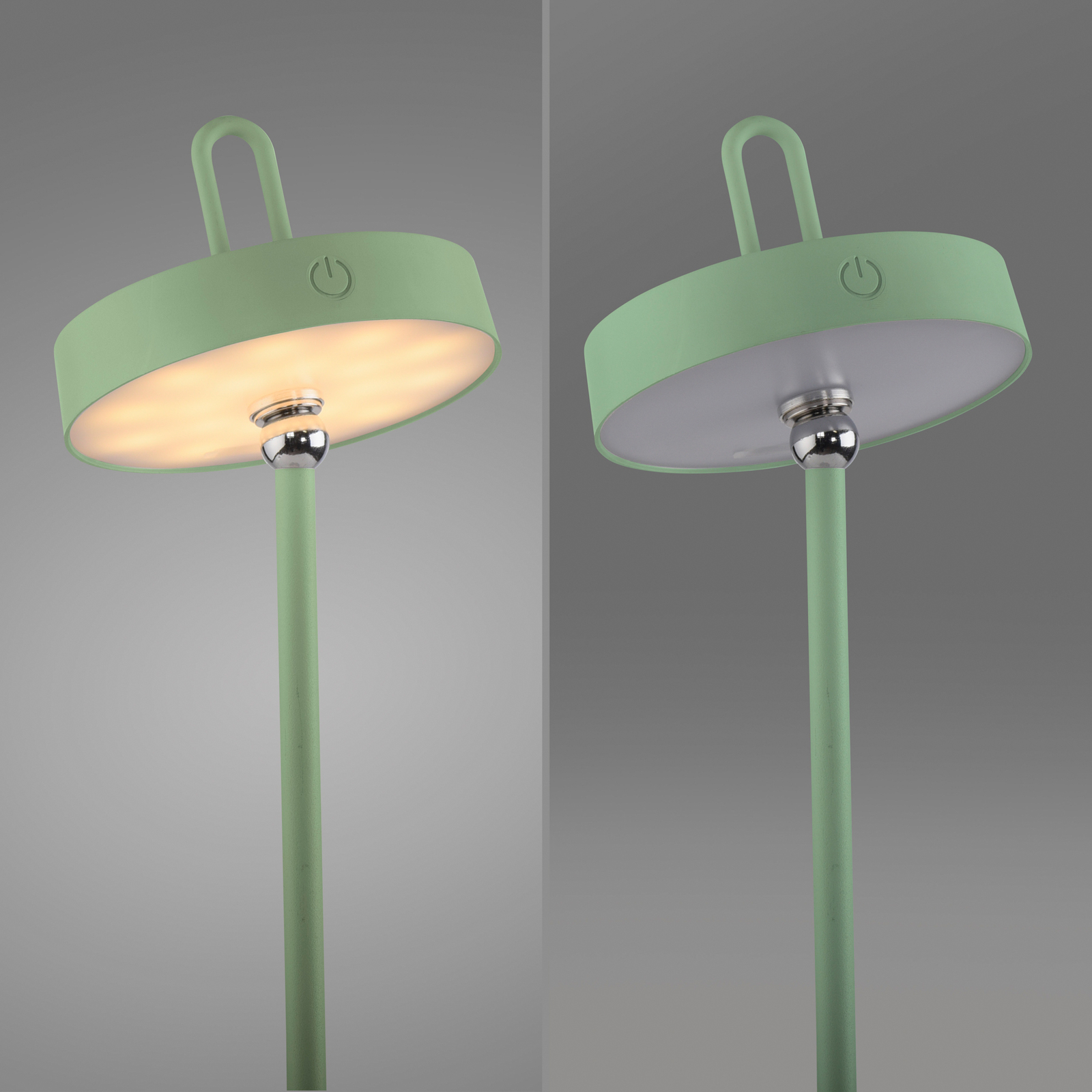 JUST LIGHT. Amag LED настолна лампа за презареждане, зелена, желязна, IP44