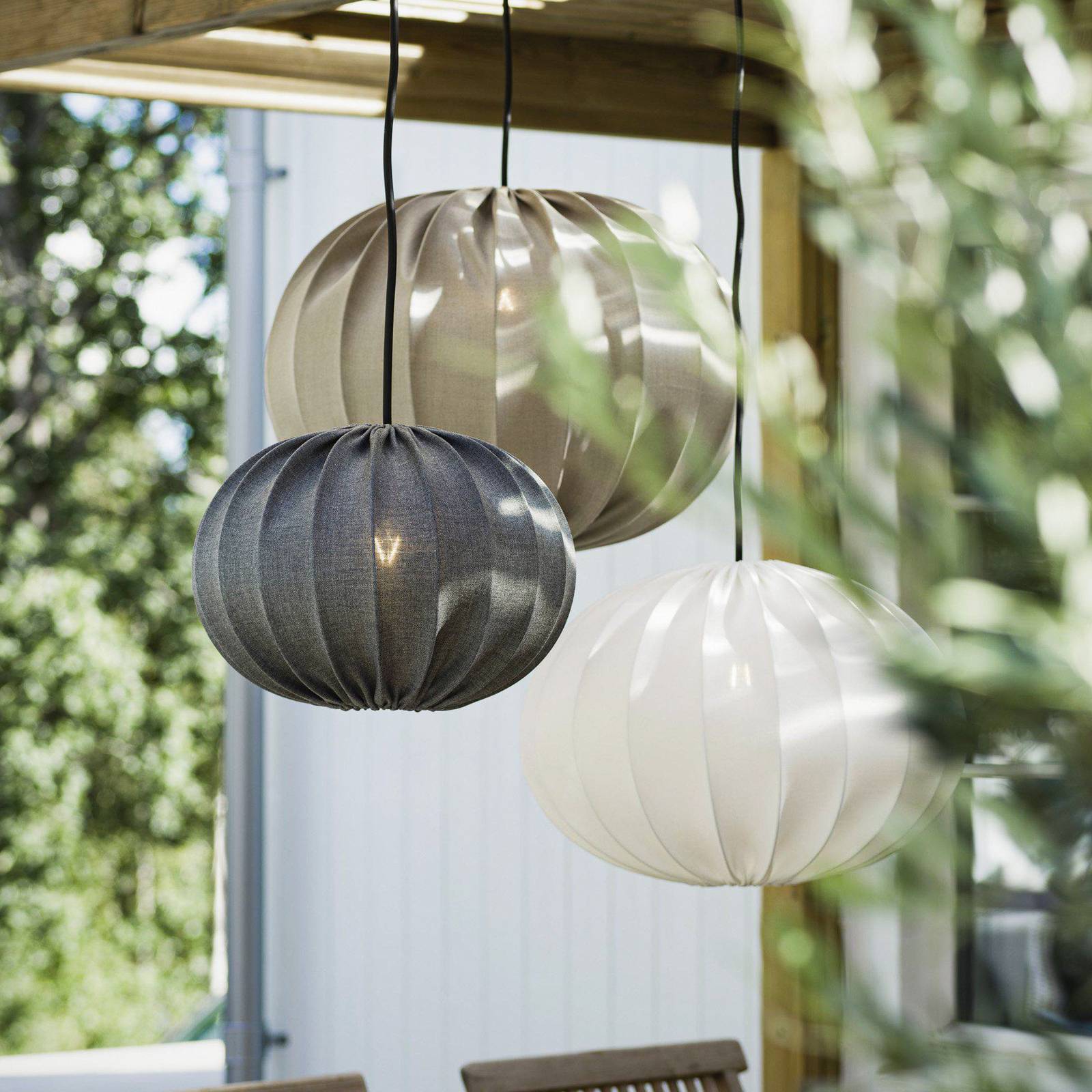 PR Home Hilma hængelampe udendørs, grå Ø 40 cm