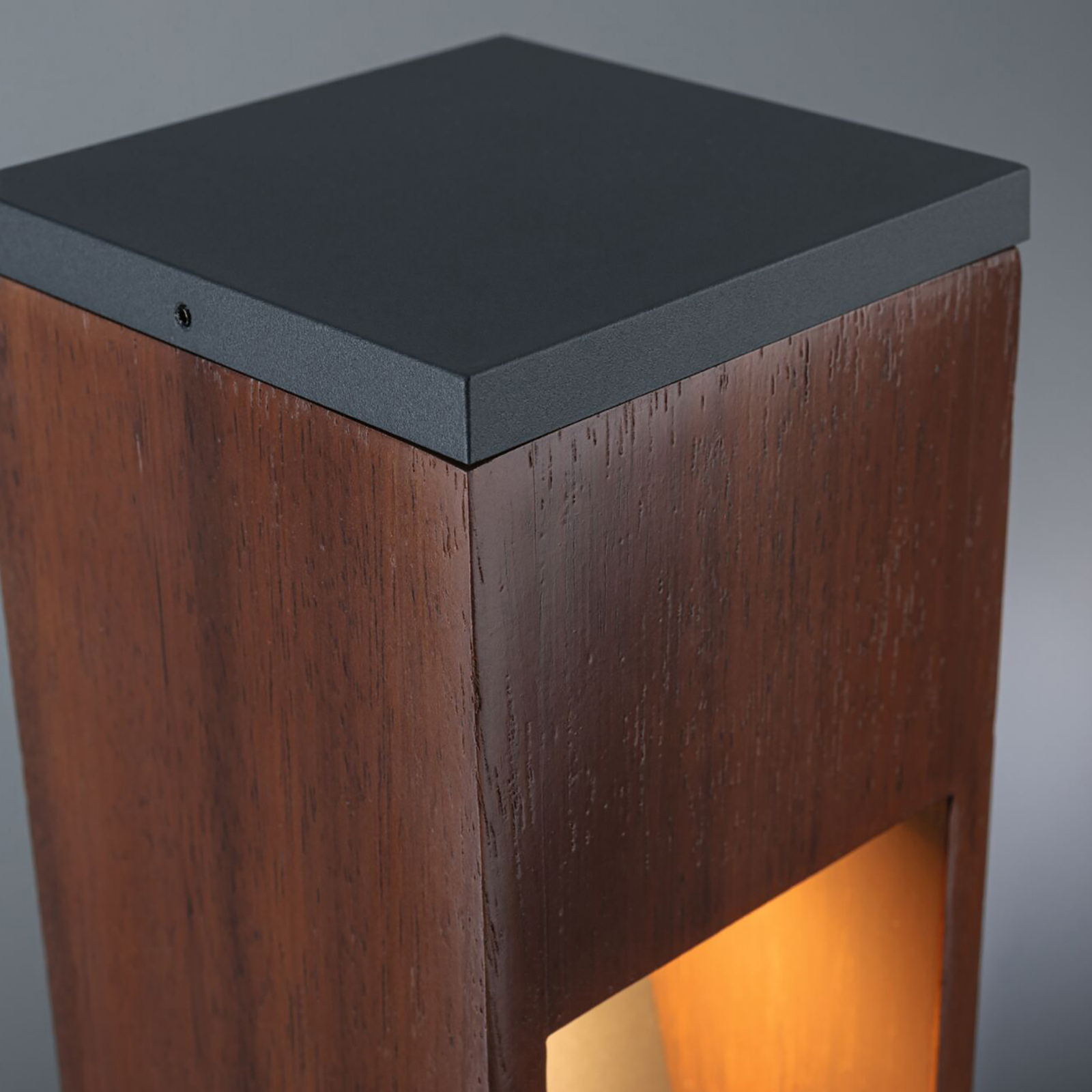 Paulmann Trabia LED pedestal light wood, height 40 cm
