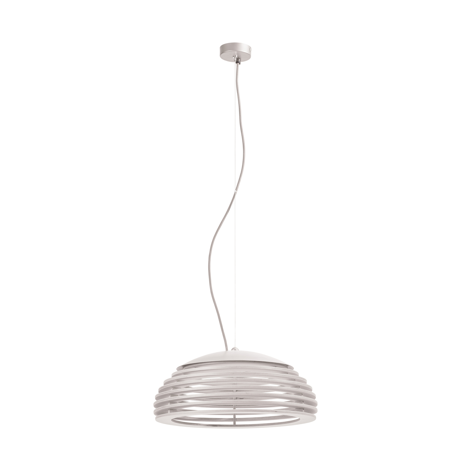 Twist hanglamp, beuken, wit, 120 cm