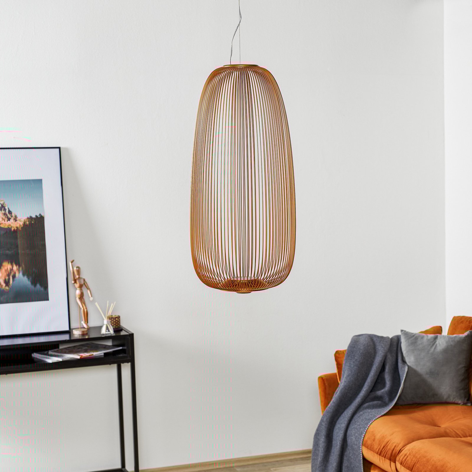 Spokes 1 LED-Pendellampe dimmbar kupfer - Foscarini