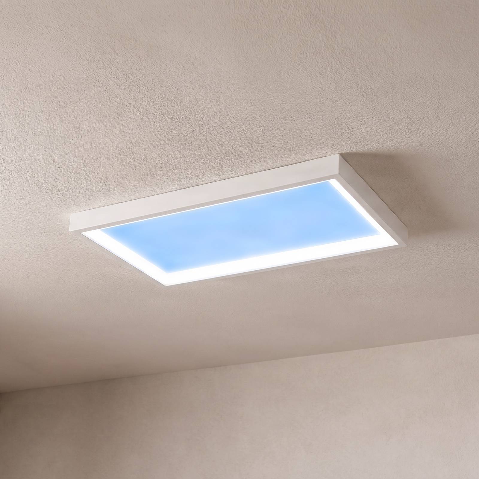 Lucande – lampa sufitowa z światłem dziennym „Sky”, 60 x 30 cm, ściemniana