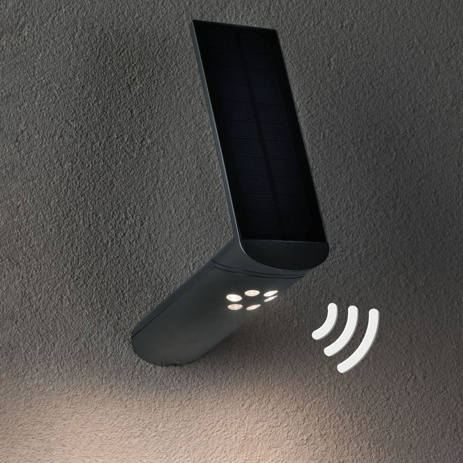 Paulmann Ilias LED solar wall lamp aluminium, plastic, 1.2 W, energy efficiency: A+, W: 7.3 cm, H: 26.1 cm