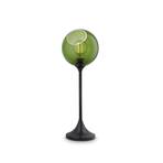 Ballroom bordslampa, grön, glas, munblåst, dimbar