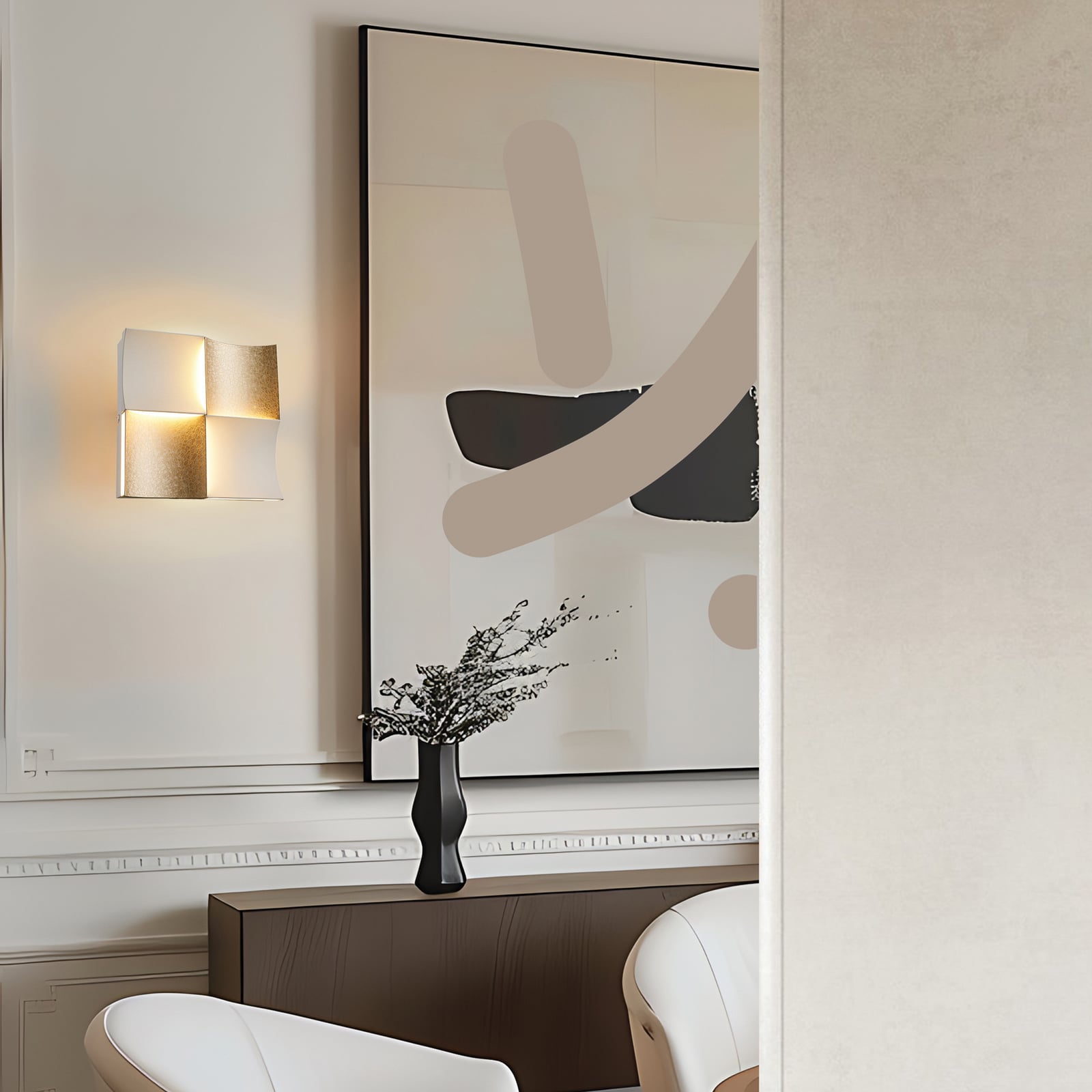 Ariella LED wall lamp, gold-coloured, width 21 cm, metal Ariella LED wall lamp, gold-coloured, width 21 cm, metal