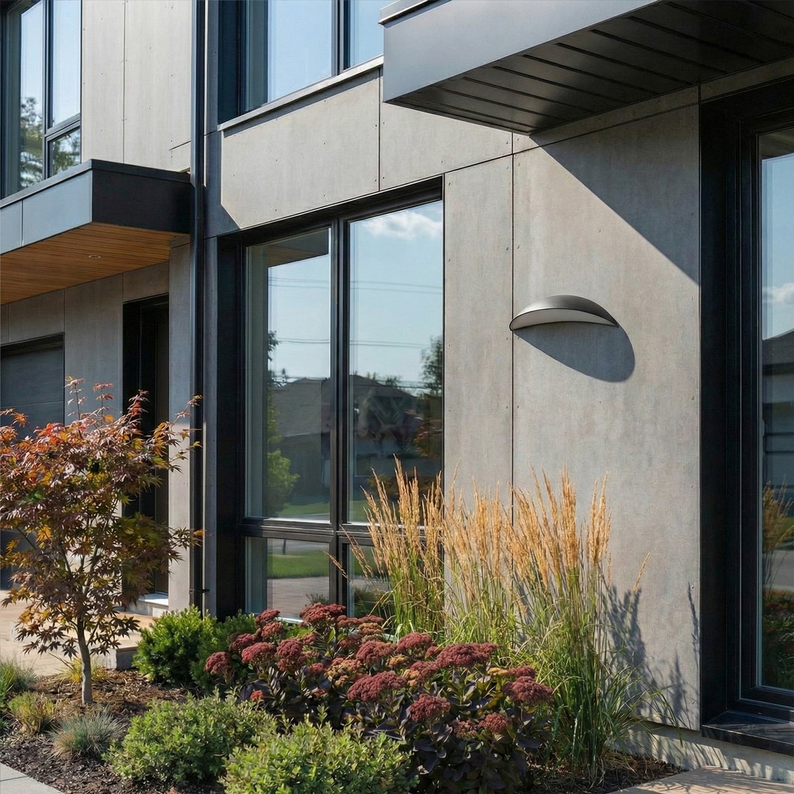 Lindby LED kültéri fali világítás Zerino, fekete, 34,5 cm, IP54