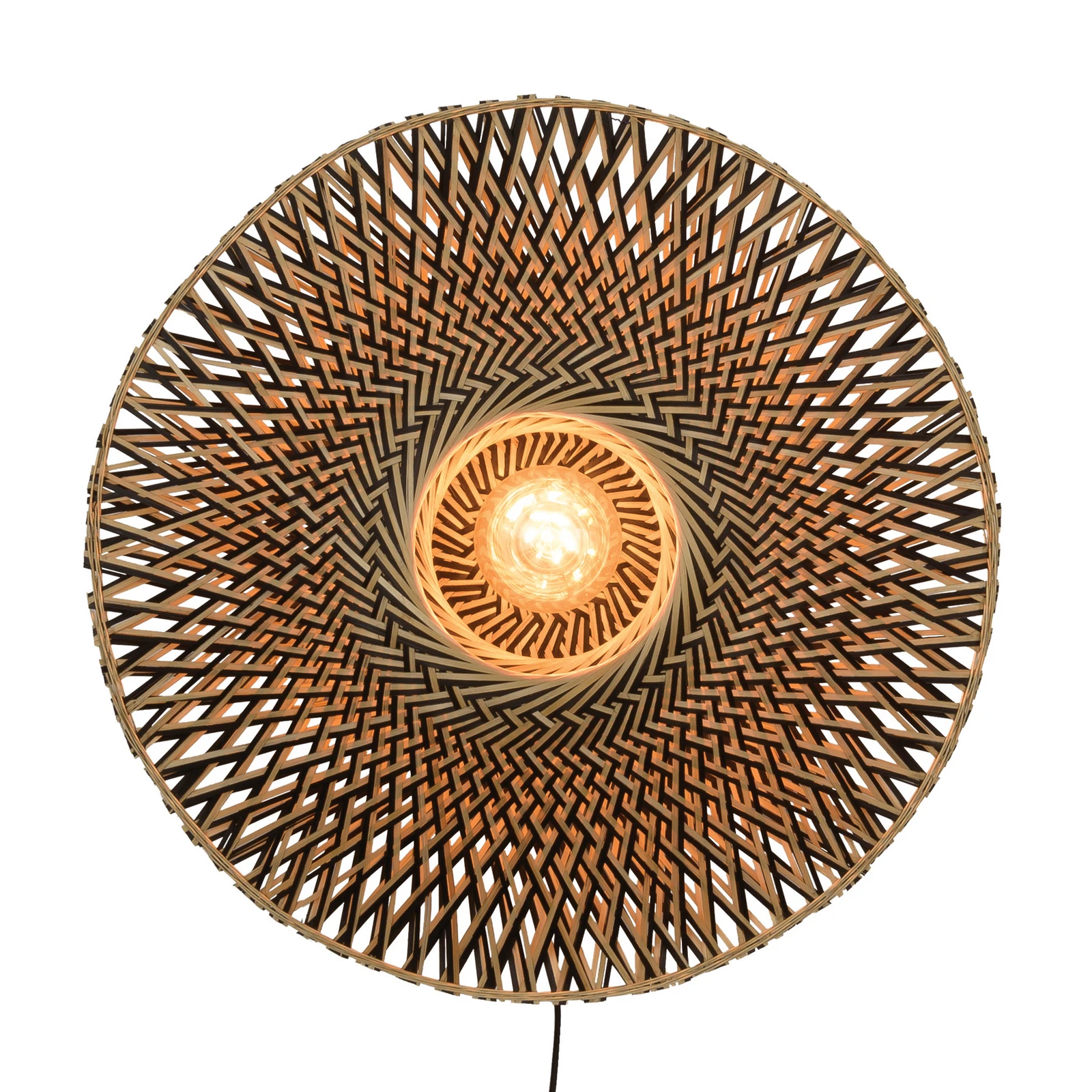 GOOD & MOJO Bali bamboo wall light, Ø 60 cm