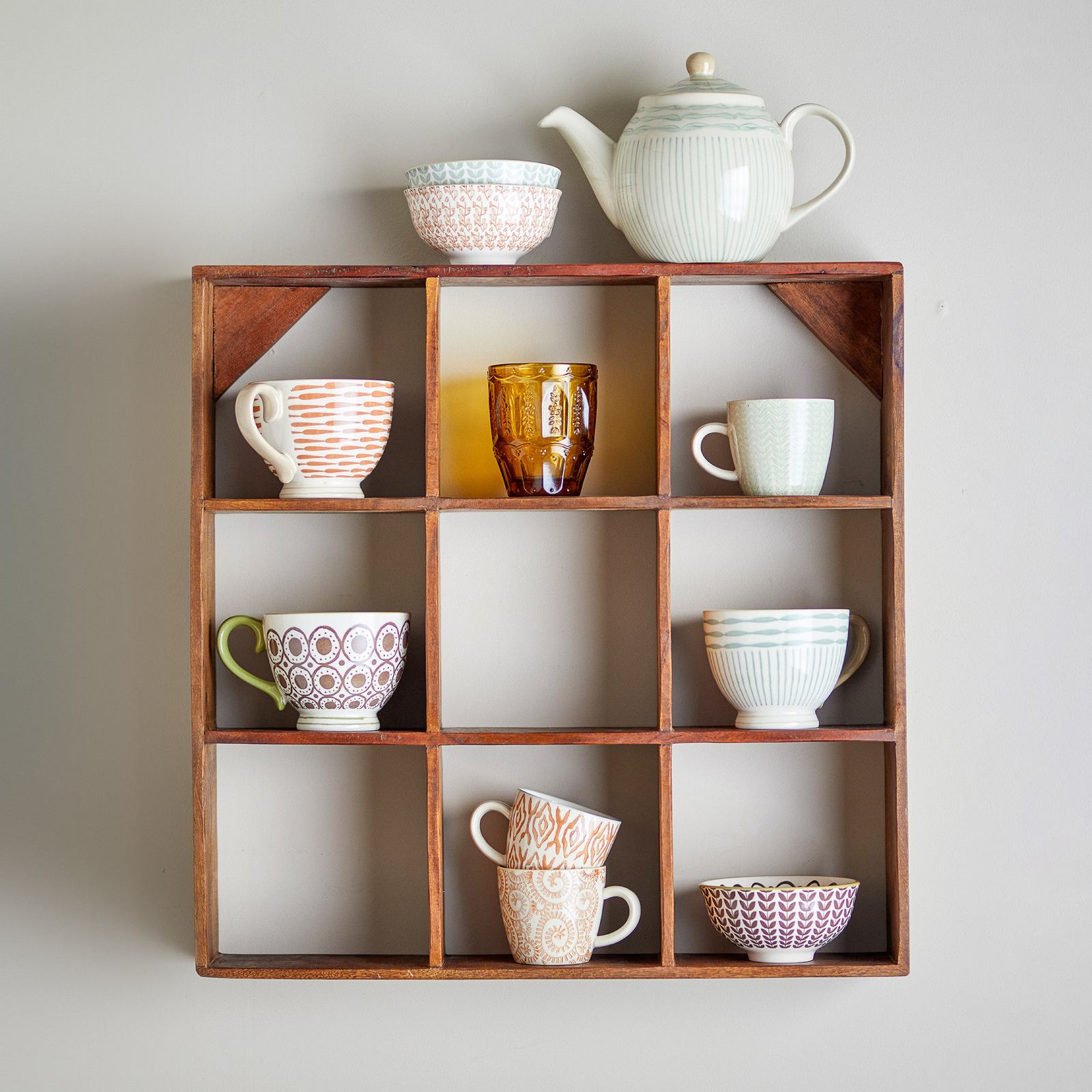 Étagère Tilo, marron, hauteur 53 cm, bois - Bloomingville