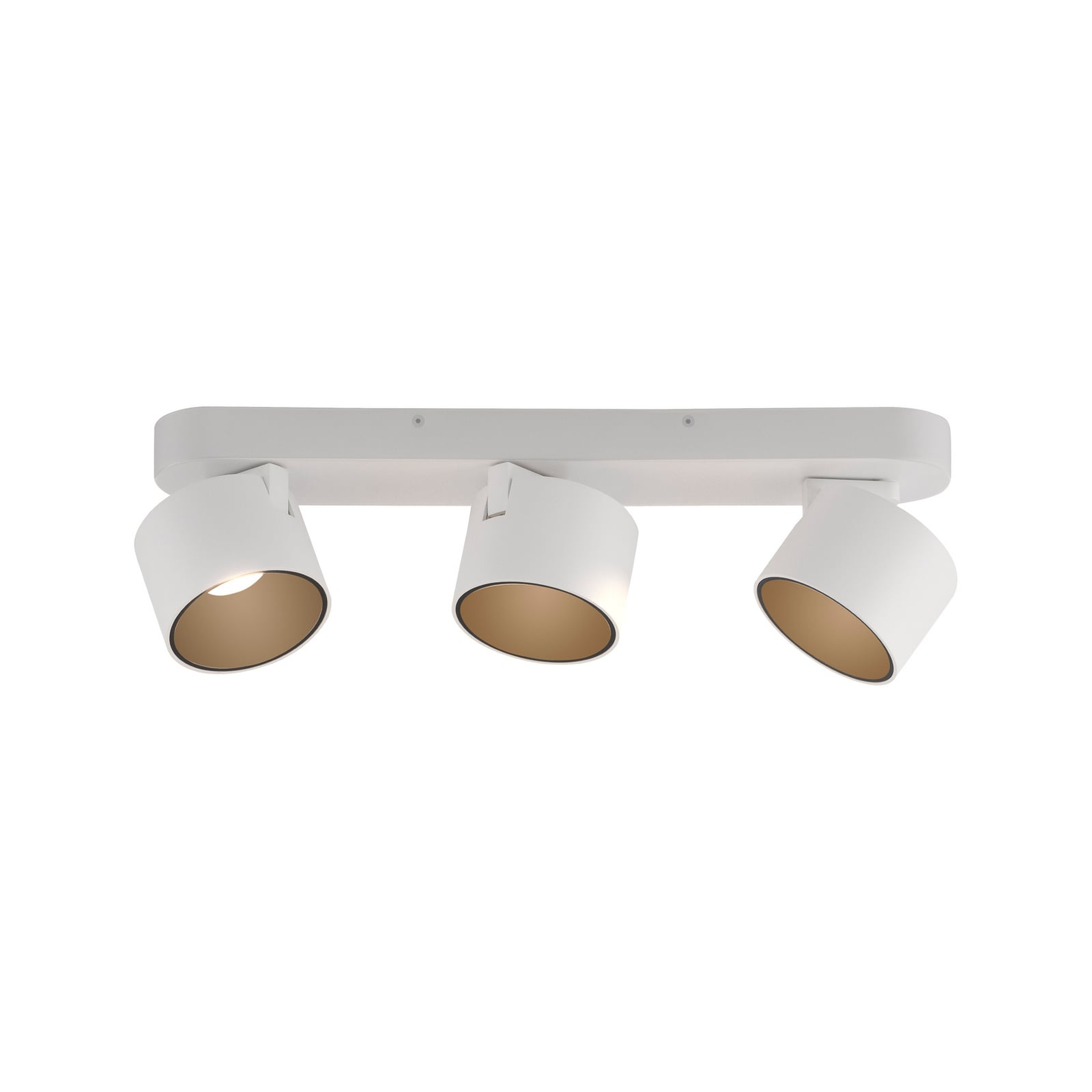 Cup LED-Deckenspot, weiß, Länge 56 cm, Metall, 3-flg. - PURE