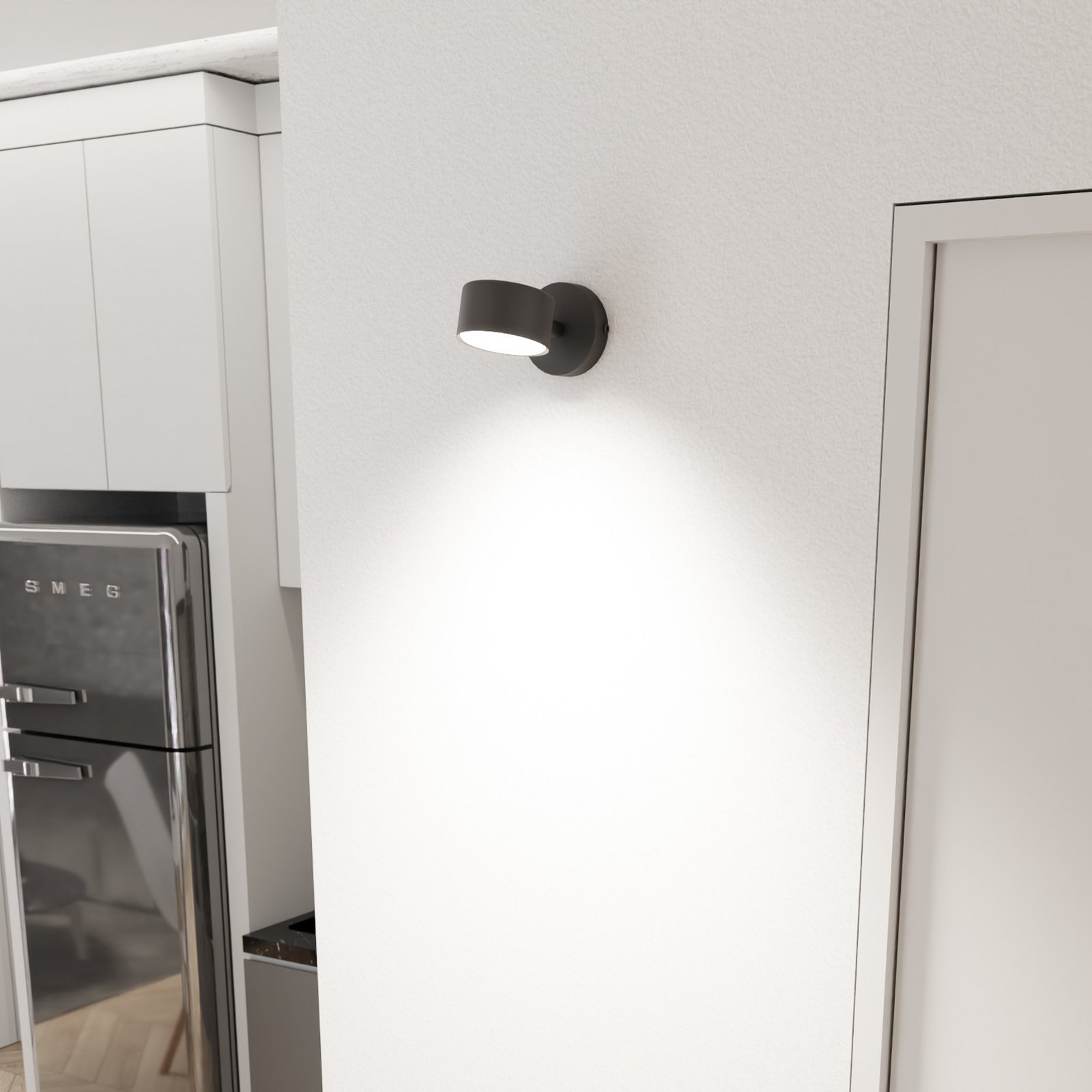 Sora wall spotlight, projection 15 cm, metal