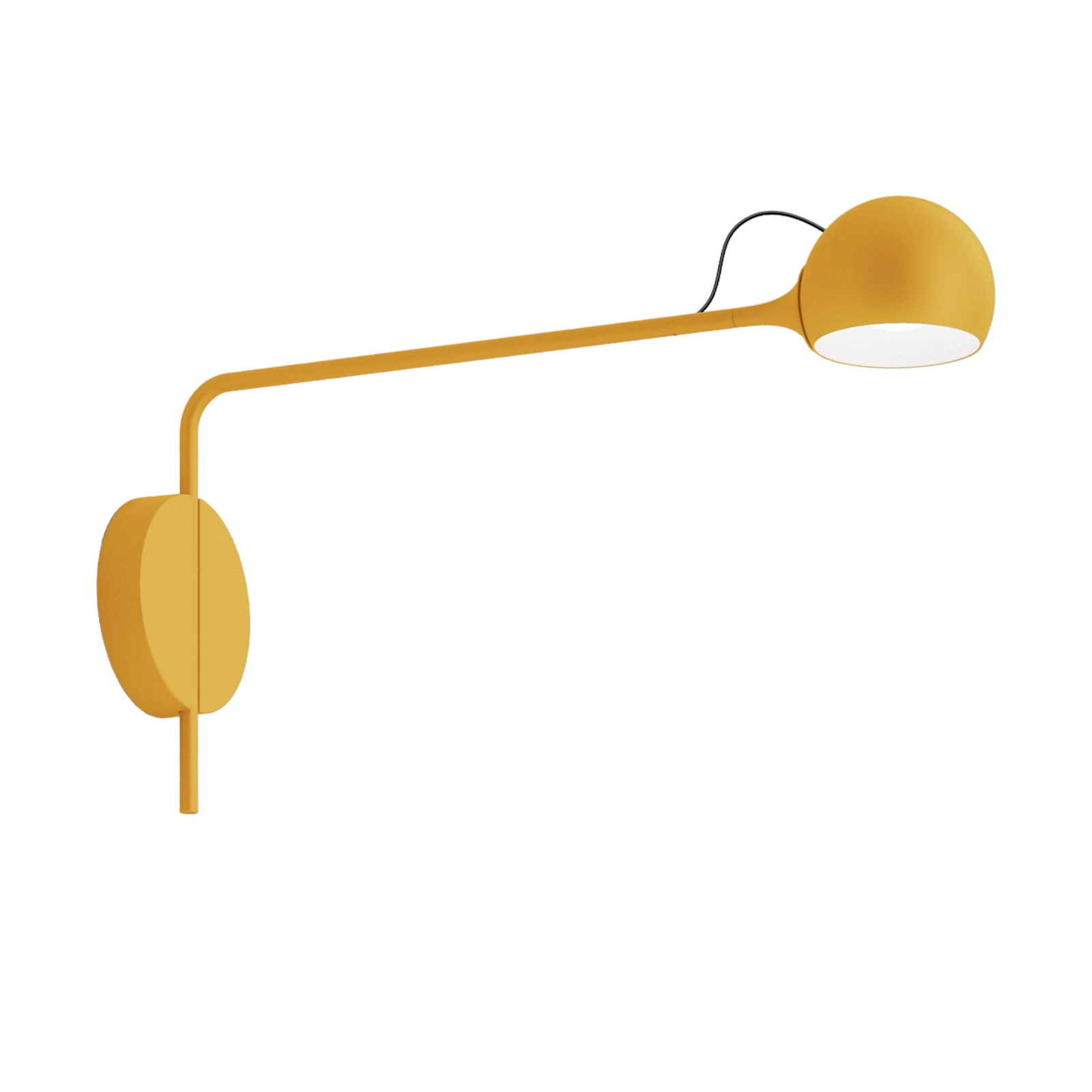 Artemide Ixa LED-væglampe, fast arm, gul