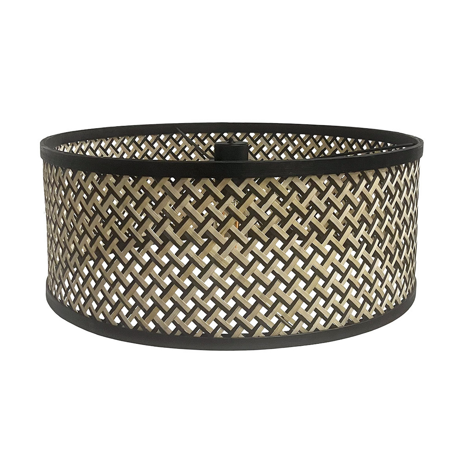 Φωτιστικό τοίχου Elegant Classy, μαύρο/πλέγμα μαύρο-ξύλο