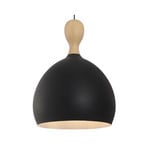 Závesné svietidlo Dueodde, čierna, Ø 39 cm, kov, E27 – Halo Design