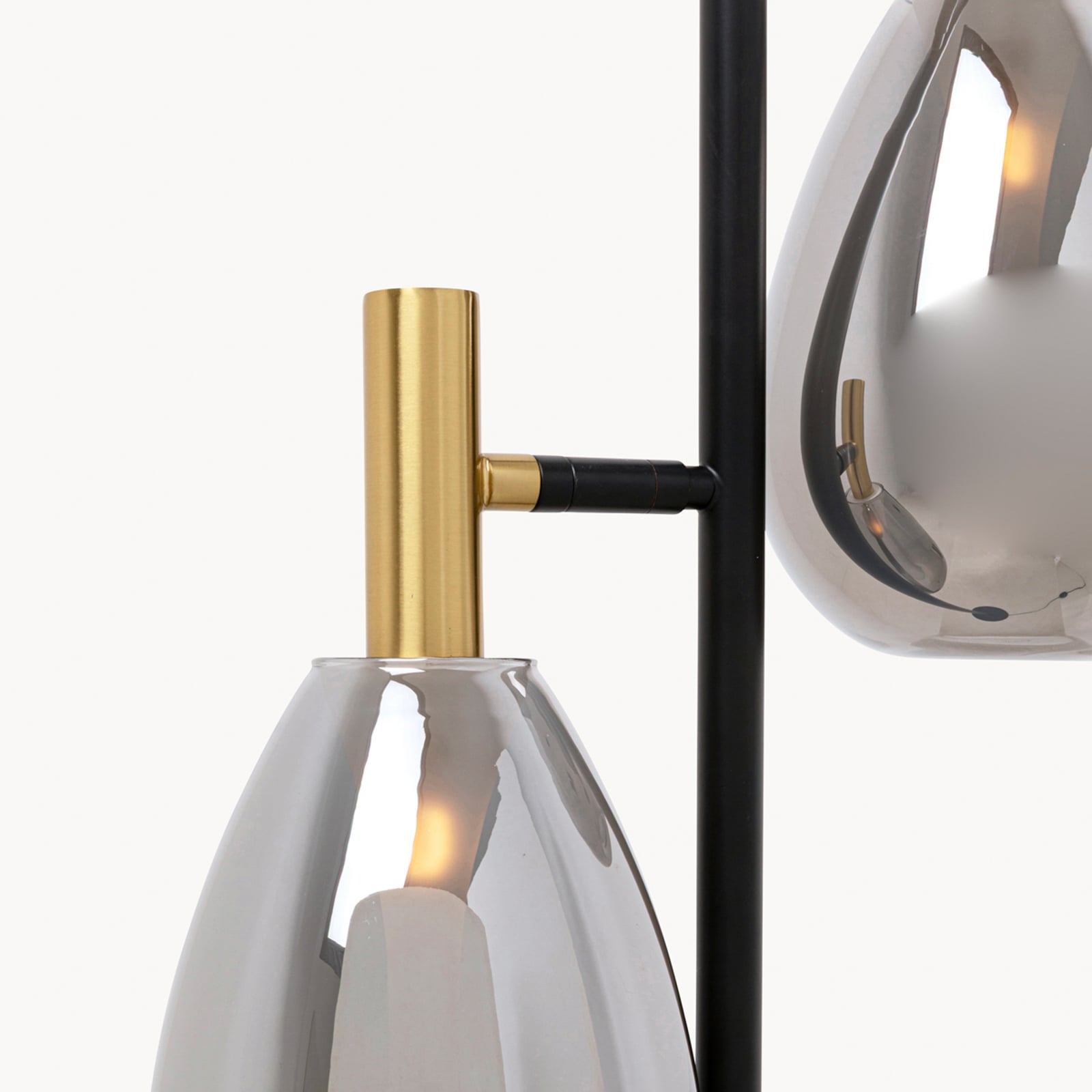 KARE gulvlampe Fari, grå, glas, højde 164 cm, 2 lyskilder, G9