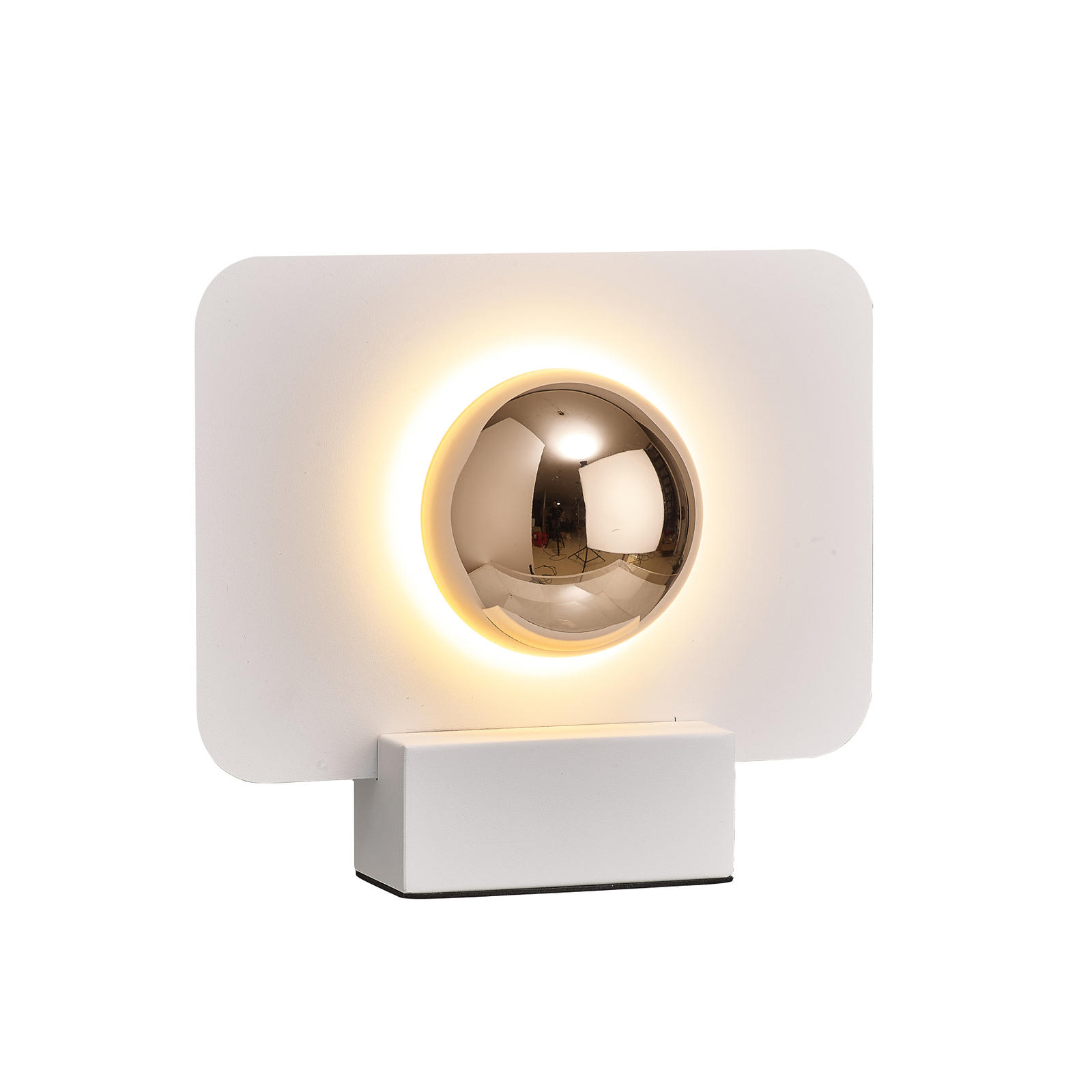 Lampe de table LED Alba, effet lumineux indirect, blanc