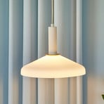 HÜBSCH Apollo pendant light, sand-coloured, orange, iron, glass