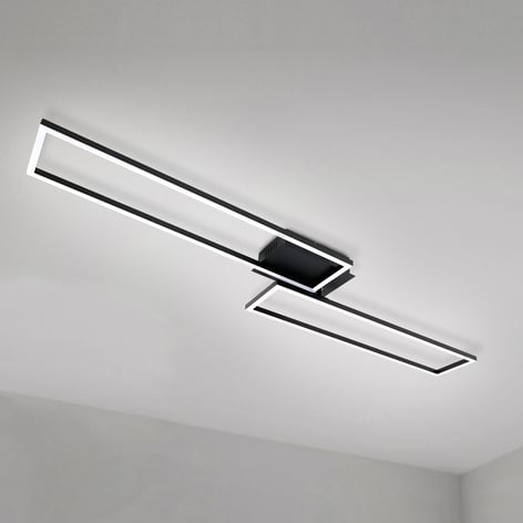 Lampa sufitowa LED Frame, pilot, czarna