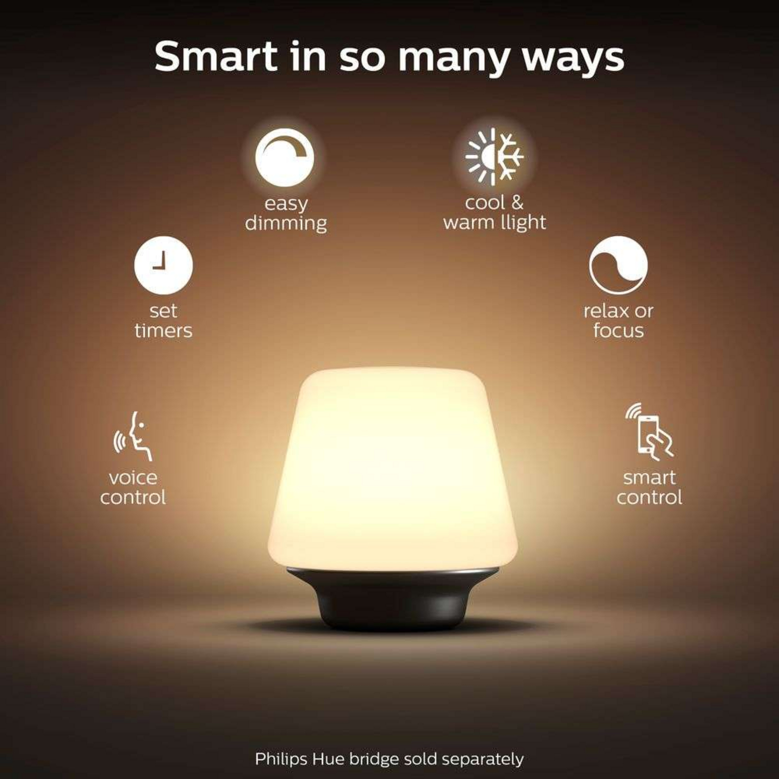 Wellness Hue Asztali Lámpa Fekete - Philips Hue